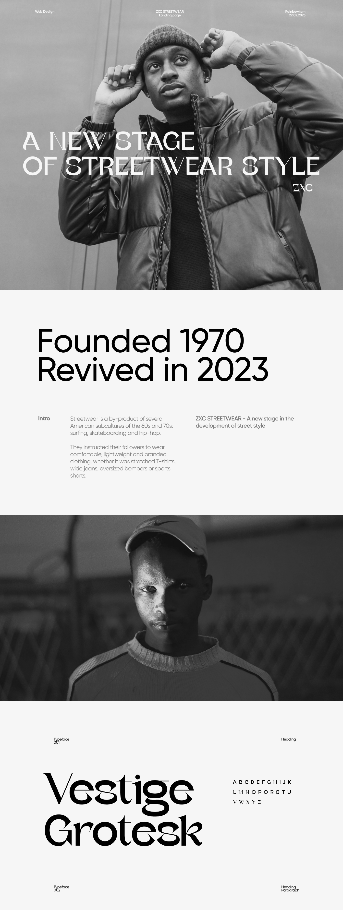 ZXC STREETWEAR - Landing Design — Изображение №1 — Интерфейсы, Графика на Dprofile