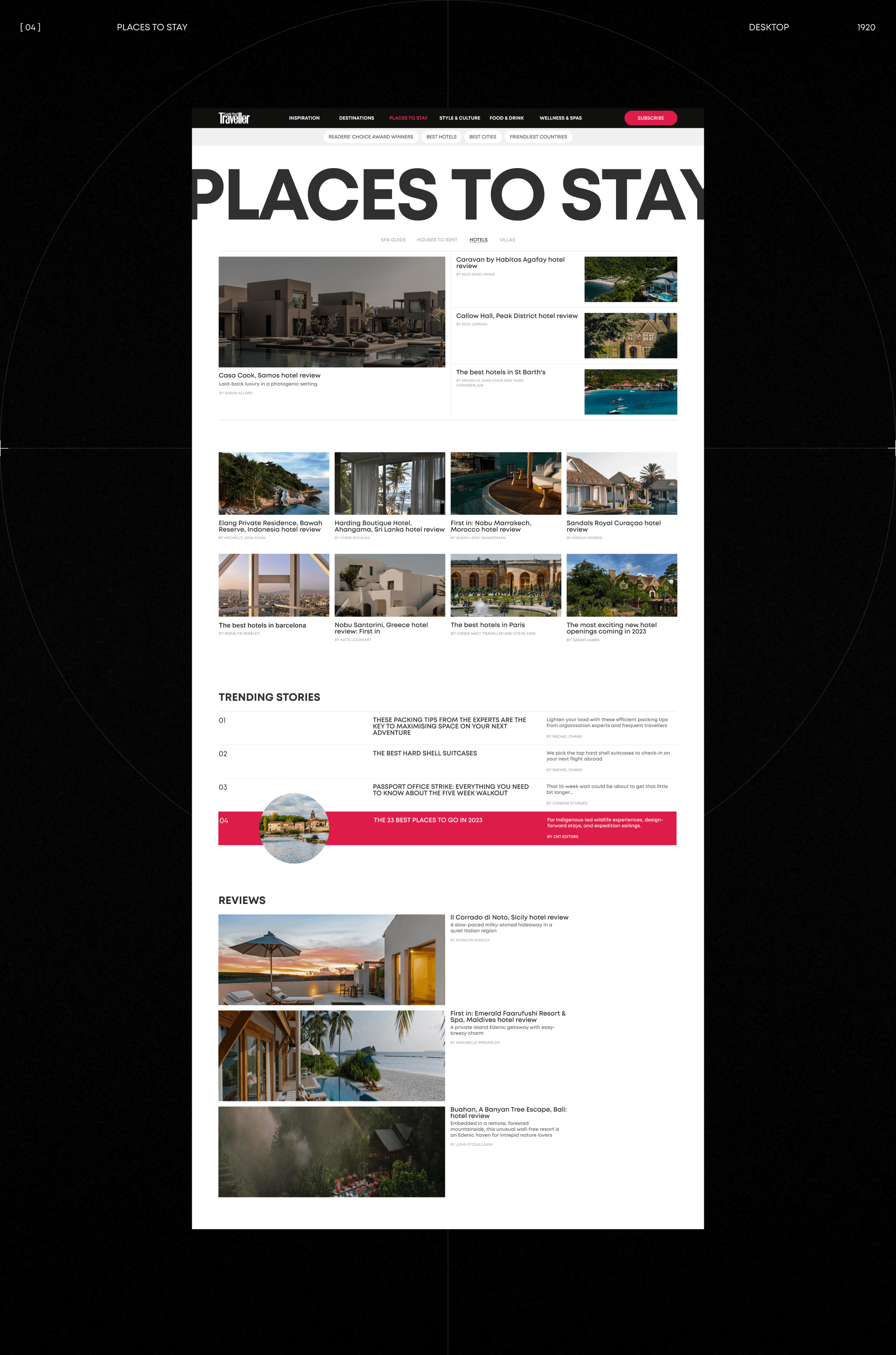 CONDE NAST TRAVELLER NEWS SITE — Изображение №3 — Интерфейсы, Анимация на Dprofile