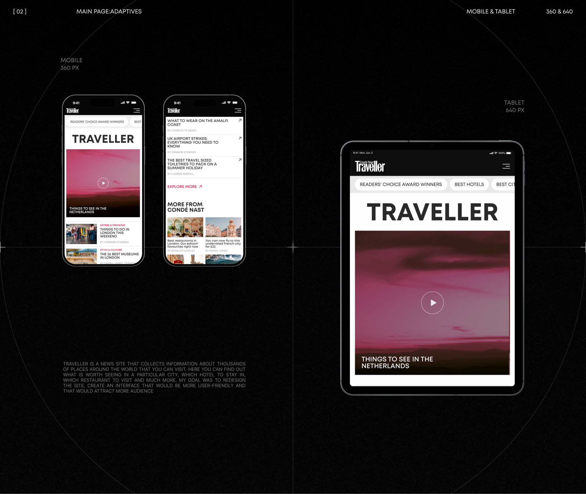 CONDE NAST TRAVELLER NEWS SITE — Изображение №2 — Интерфейсы, Анимация на Dprofile