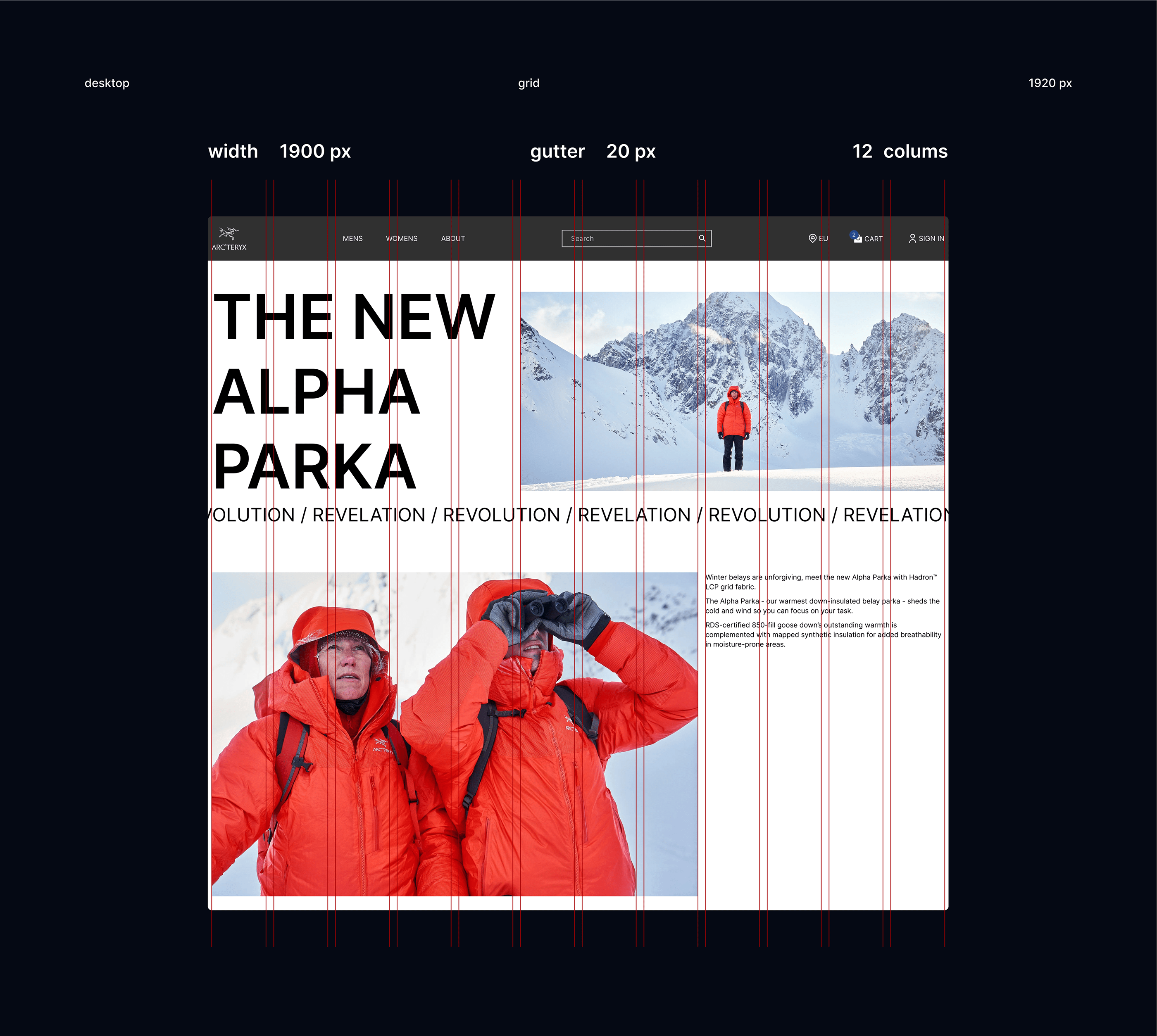 Arcteryx website redesign — Изображение №4 — Интерфейсы, Брендинг на Dprofile