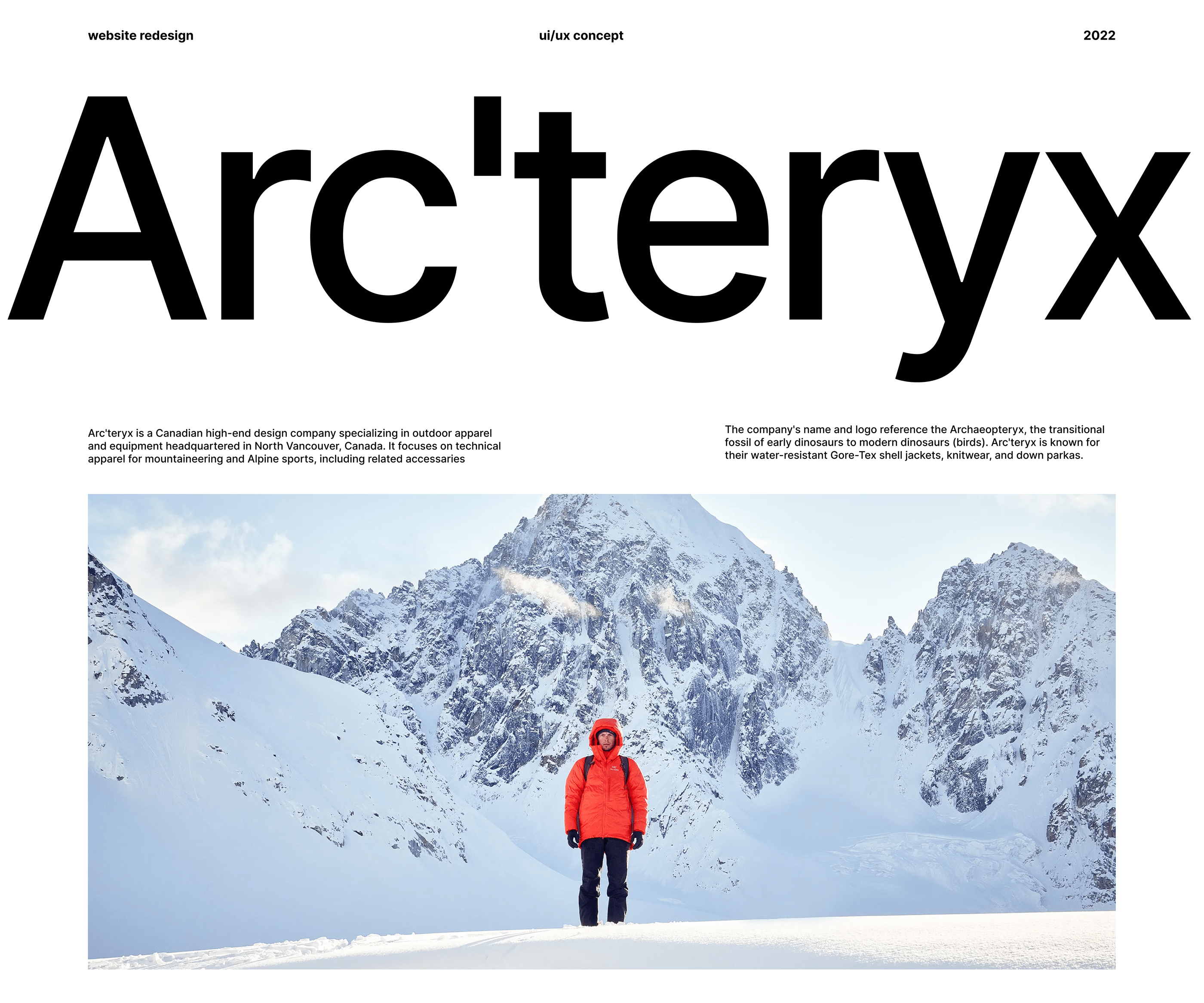 Arcteryx website redesign — Изображение №1 — Интерфейсы, Брендинг на Dprofile
