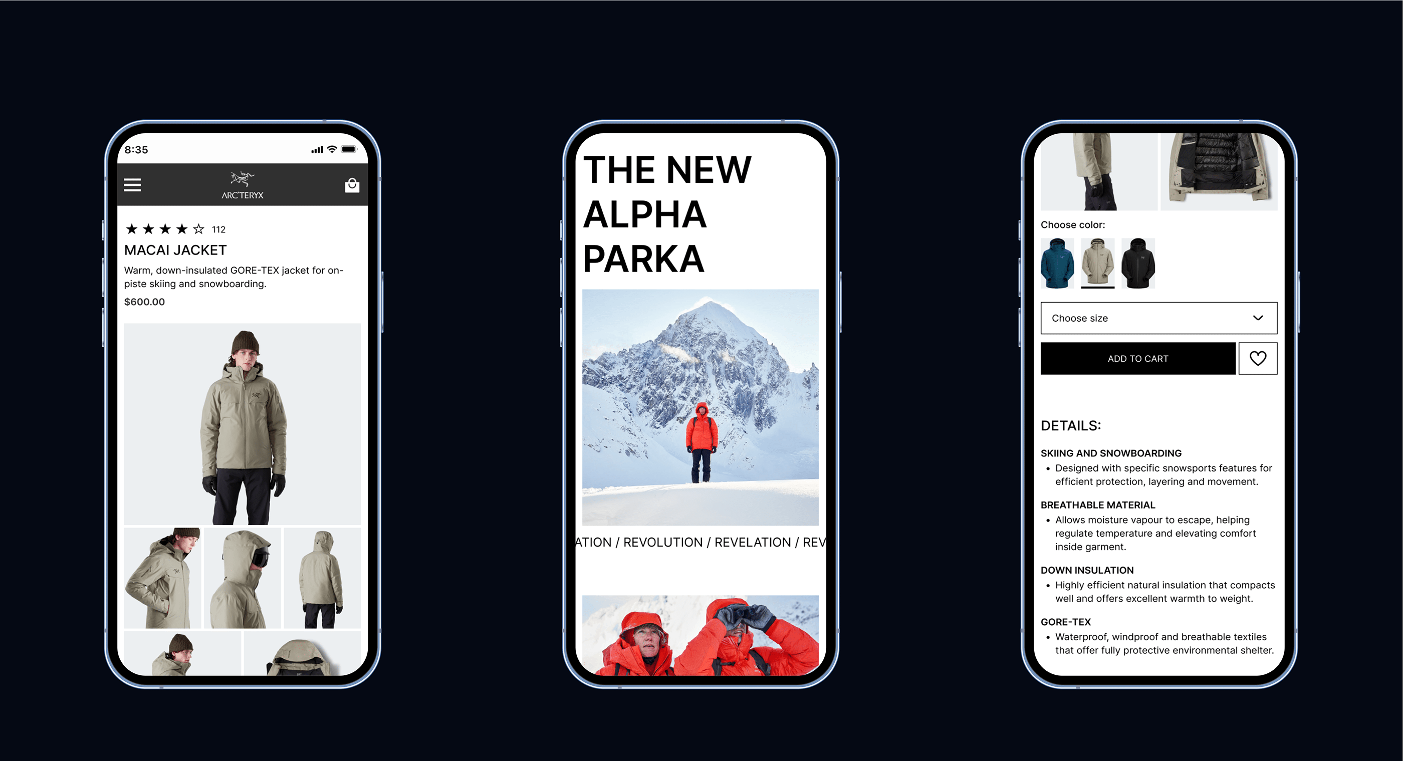 Arcteryx website redesign — Изображение №2 — Интерфейсы, Брендинг на Dprofile