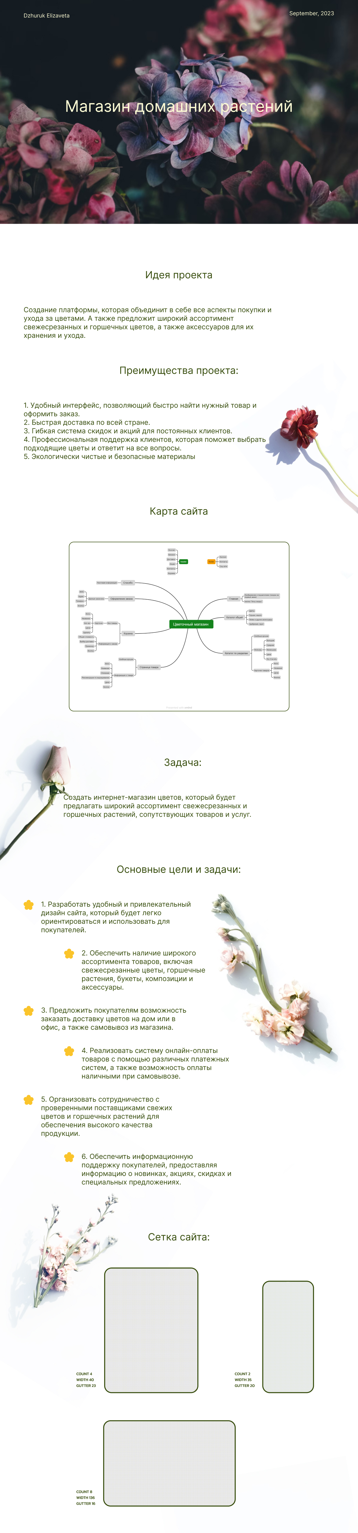 Интернет магазин комнатных цветов — Изображение №1 — Интерфейсы, Иллюстрация на Dprofile