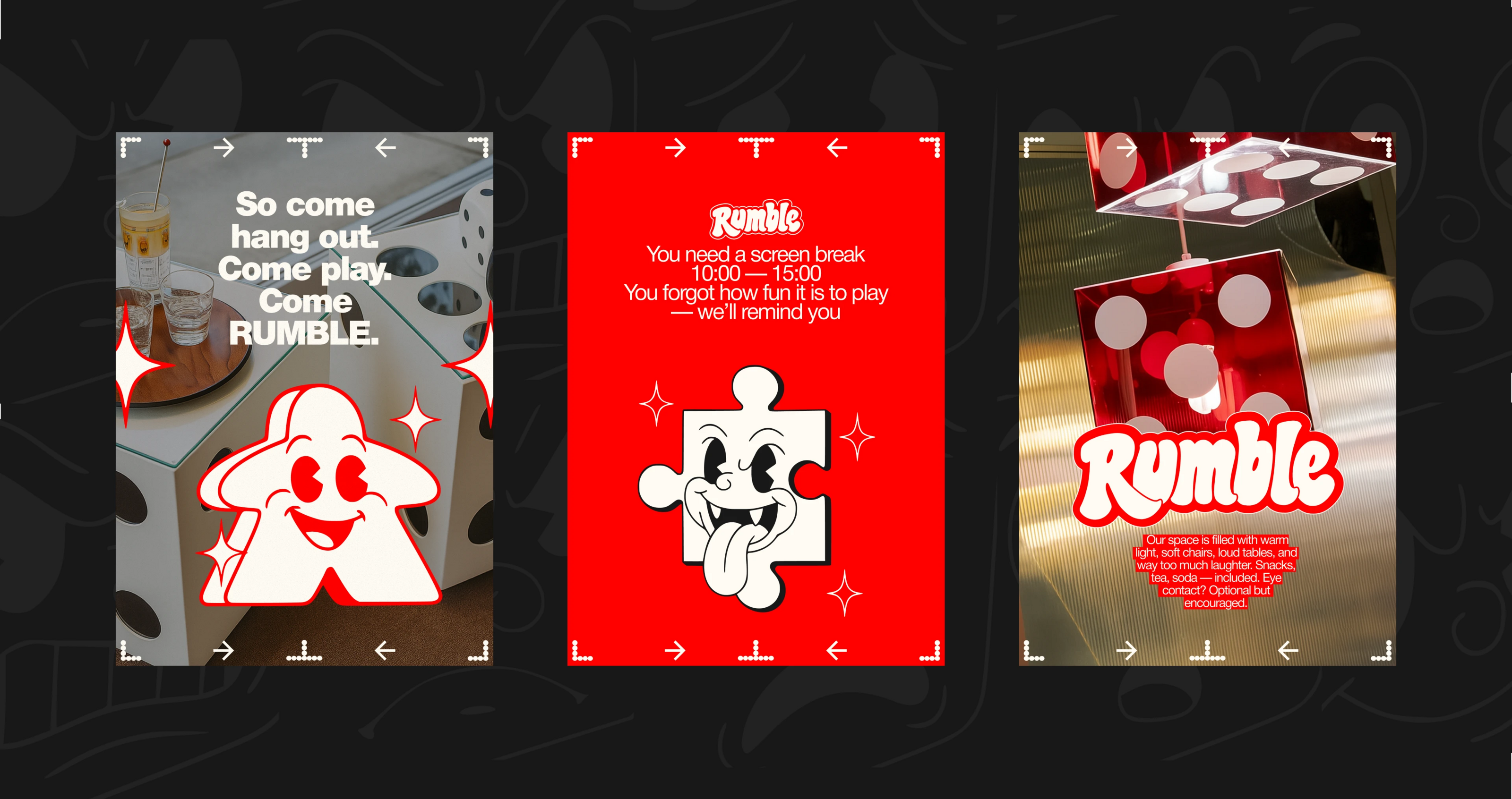 Rumble - board game club — Изображение №12 — Брендинг, Иллюстрация на Dprofile