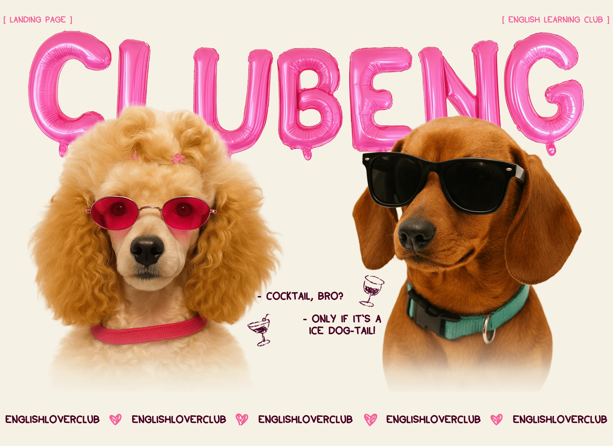 CLUBENG | Website for english lover club — Изображение №1 — Интерфейсы, Иллюстрация на Dprofile