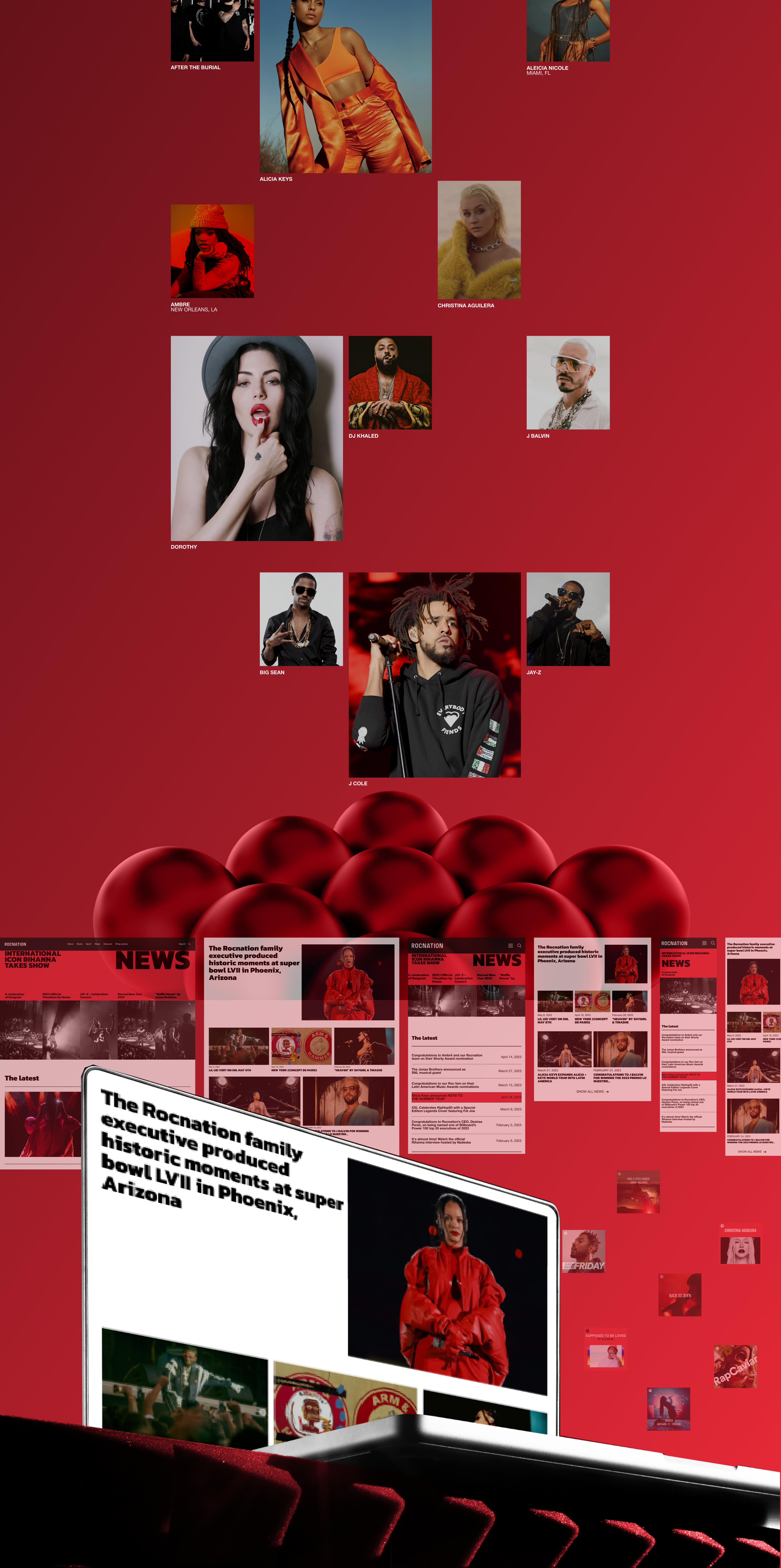 ROCNATION | Corporate Website Redesign — Изображение №4 — Интерфейсы, Анимация на Dprofile