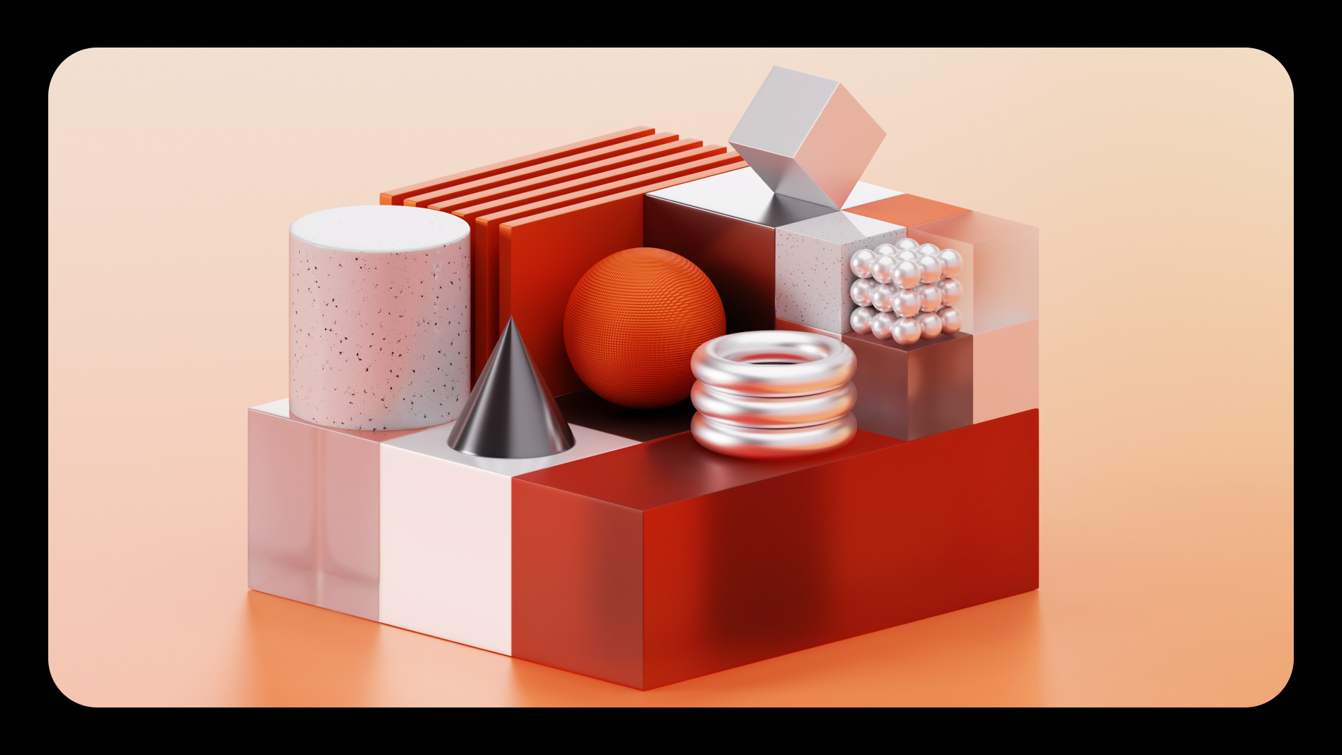 50 оттенков оранжевого. 3D иллюстрации. — Изображение №1 — Иллюстрация, 3D на Dprofile
