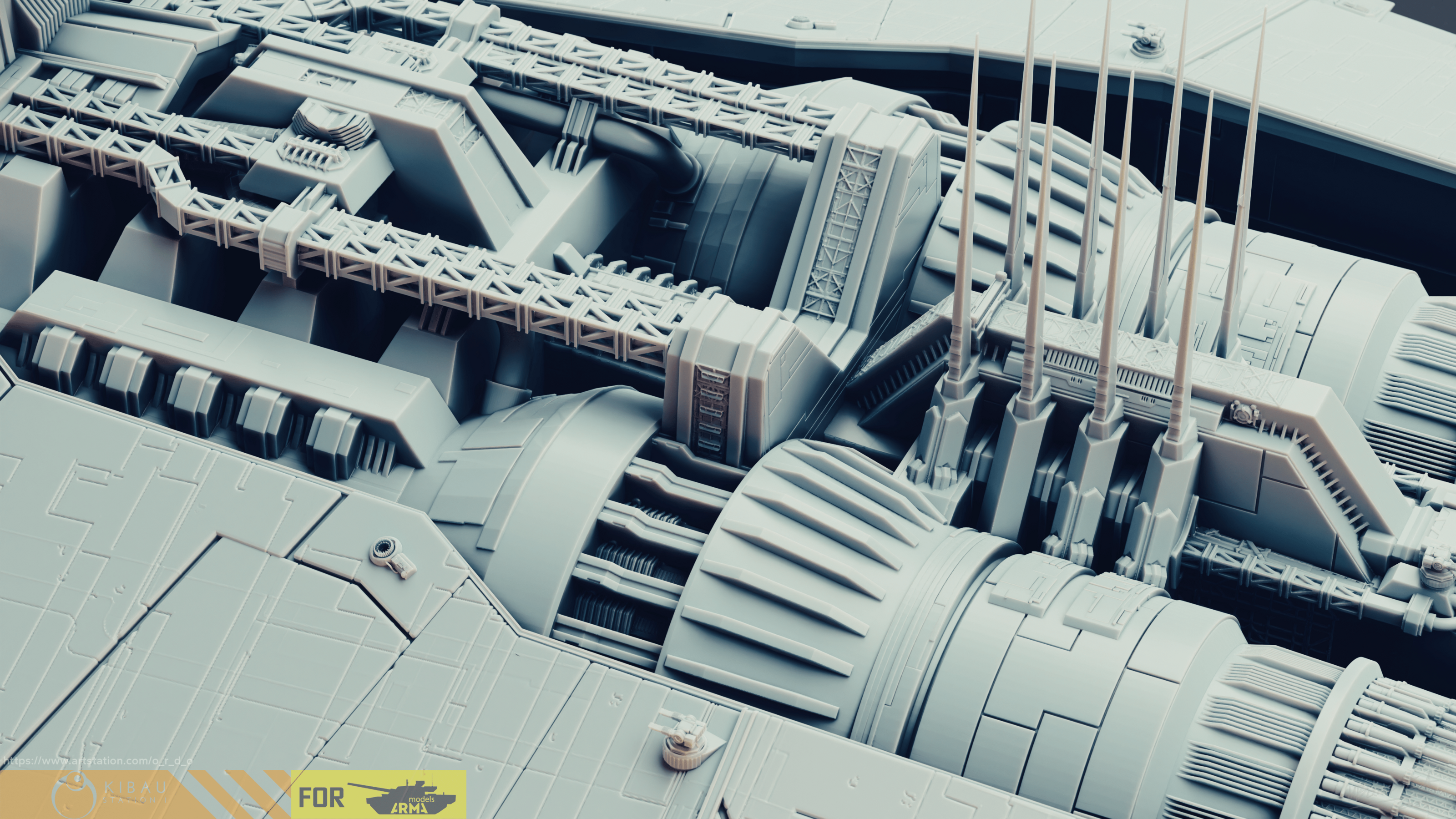 Narn`s Th'Nor old Cruiser (1\4000 3d printable scale model) — Изображение №13 — Иллюстрация, 3D на Dprofile