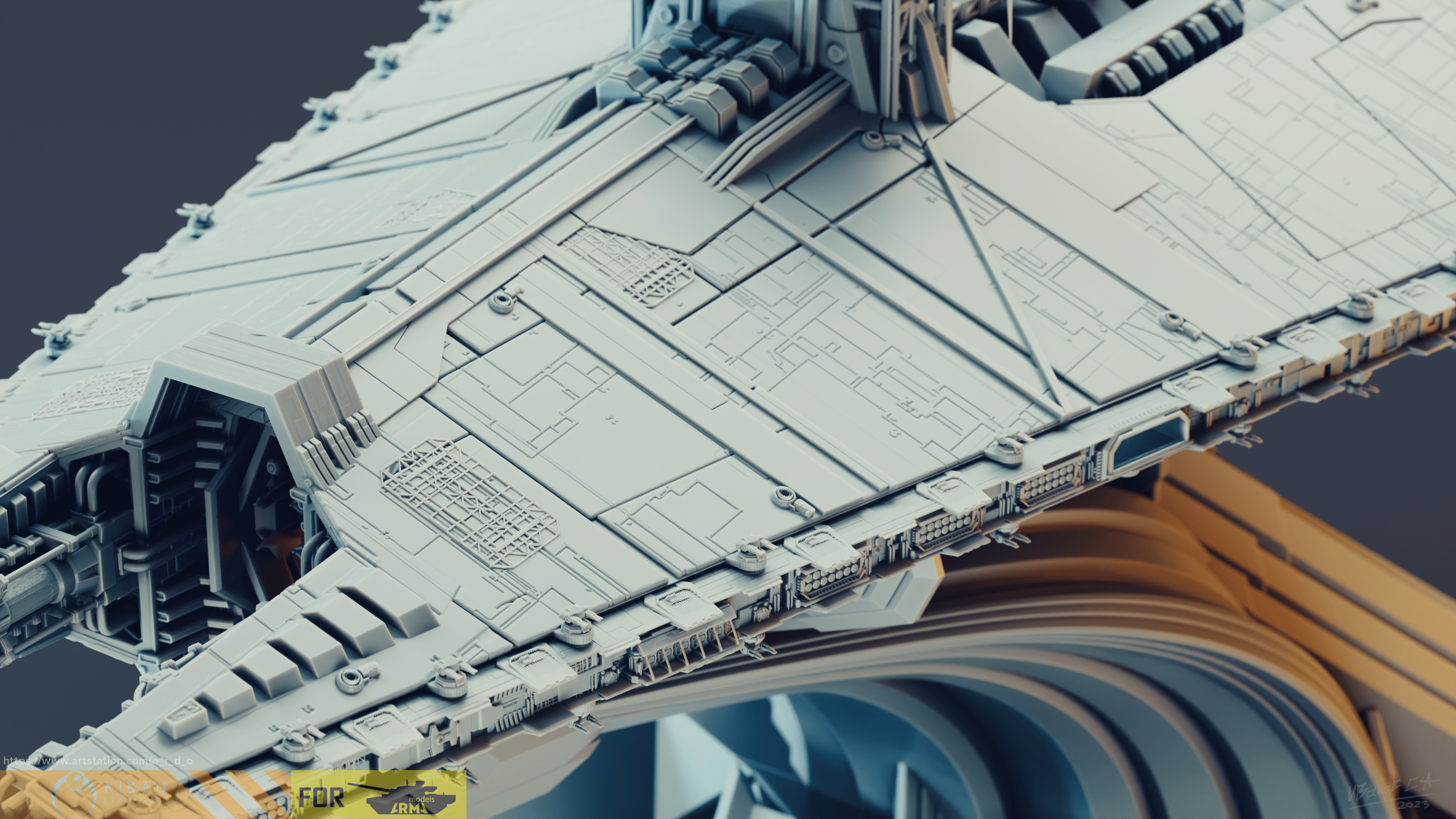 Narn`s Th'Nor old Cruiser (1\4000 3d printable scale model) — Изображение №10 — Иллюстрация, 3D на Dprofile