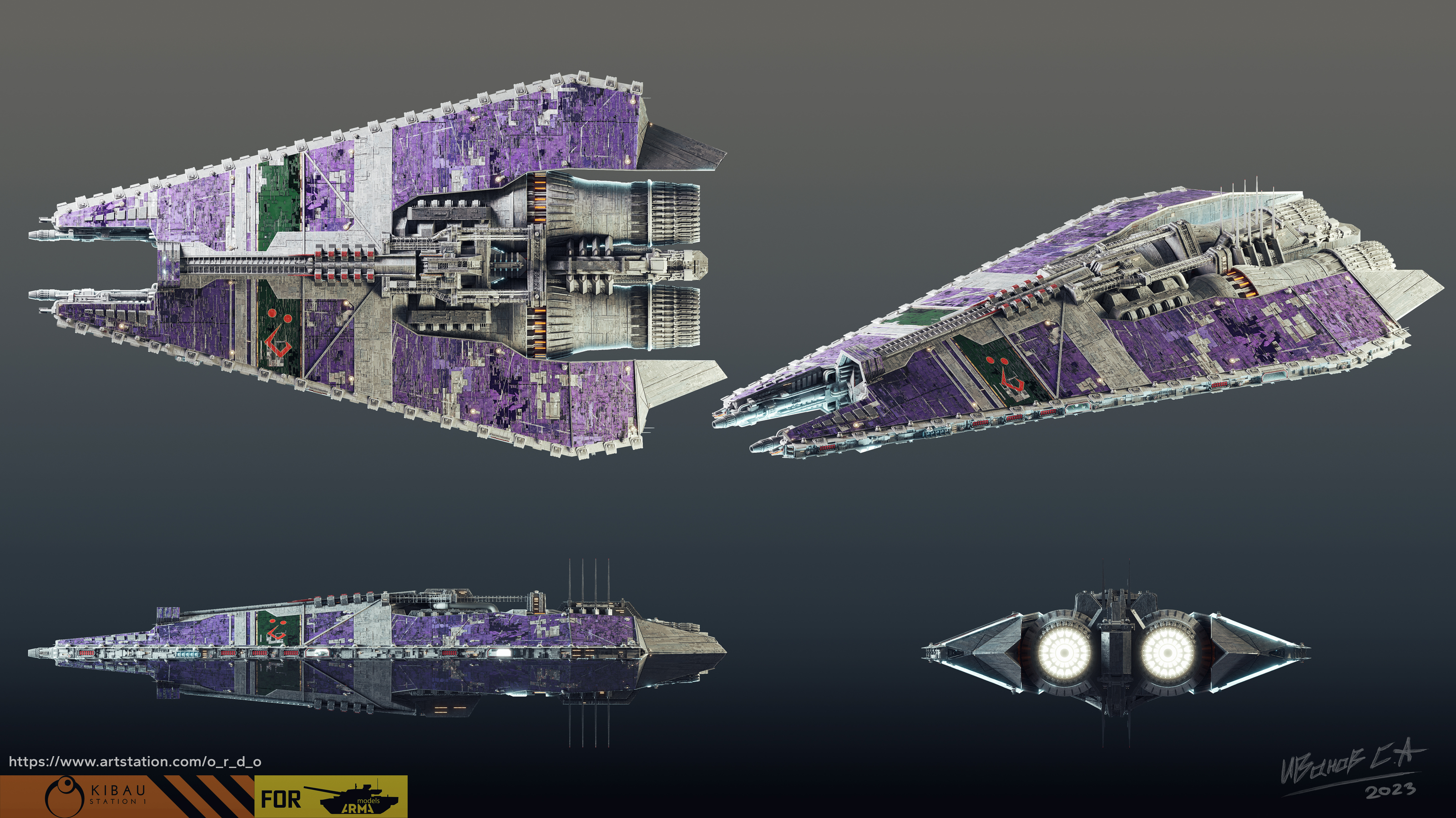 Narn`s Th'Nor old Cruiser (1\4000 3d printable scale model) — Изображение №6 — Иллюстрация, 3D на Dprofile