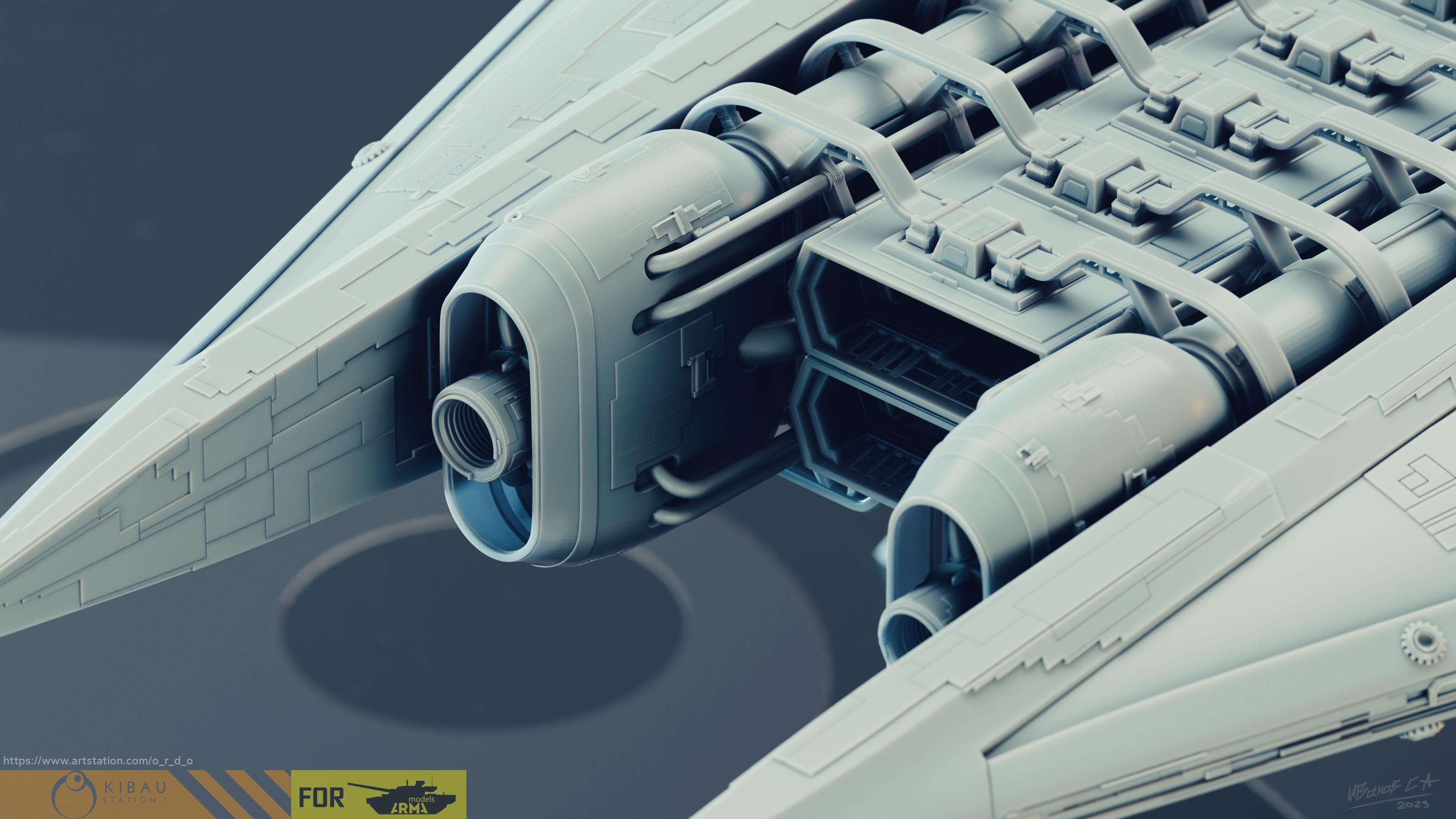 Narn`s G'Quan Cruiser (1\4000 3d printable scale model) — Изображение №8 — Иллюстрация, 3D на Dprofile