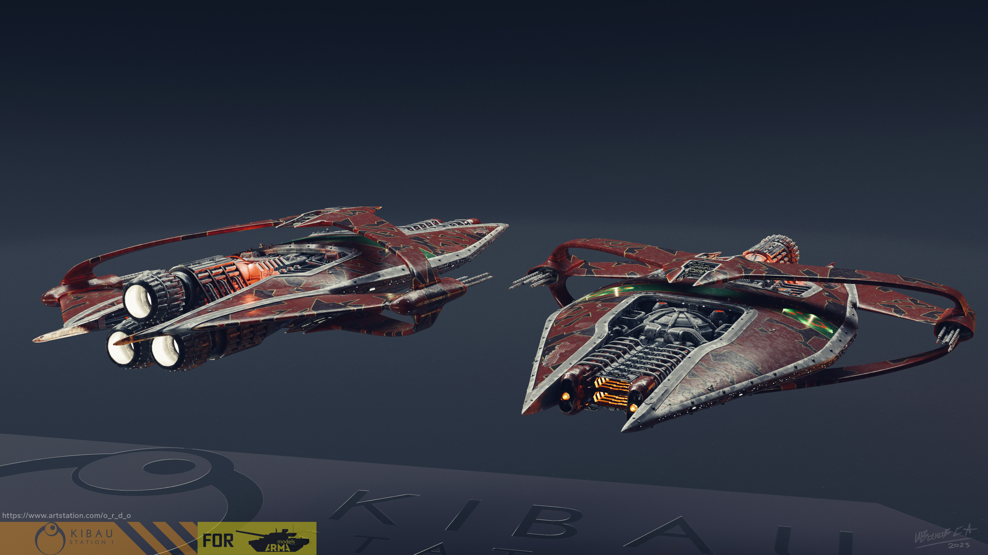 Narn`s G'Quan Cruiser (1\4000 3d printable scale model) — Изображение №3 — Иллюстрация, 3D на Dprofile