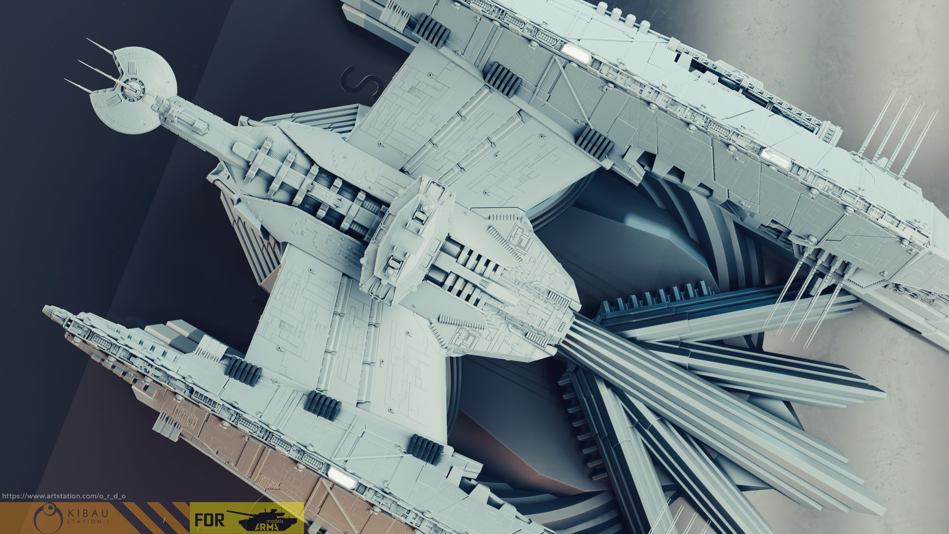 Narn`s T'Loth heavy cruiser (1\4000 3d printable scale model — Изображение №6 — Иллюстрация, 3D на Dprofile