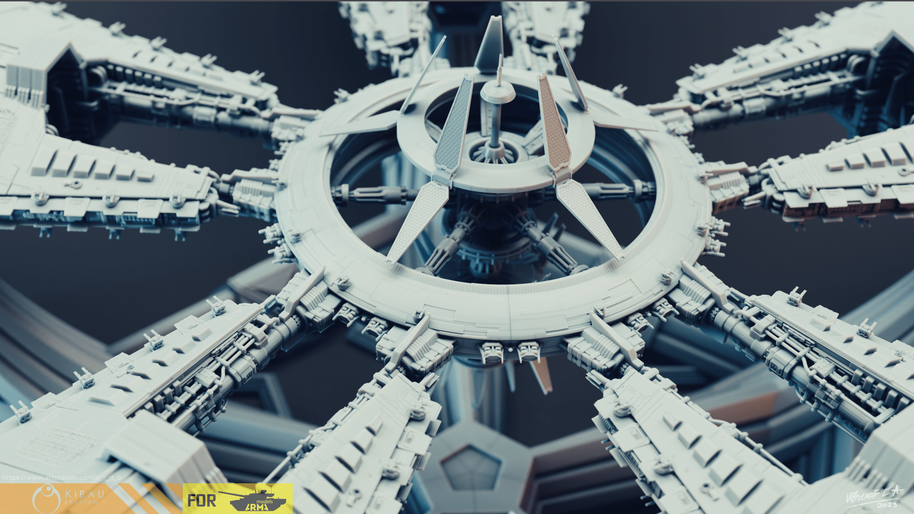 Narn`s orbital base "Quadrant 37" (1\4000 3d printable — Изображение №3 — Иллюстрация, 3D на Dprofile