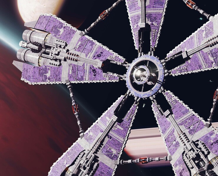 Narn`s orbital base "Quadrant 37" (1\4000 3d printable — Иллюстрация, 3D на Dprofile