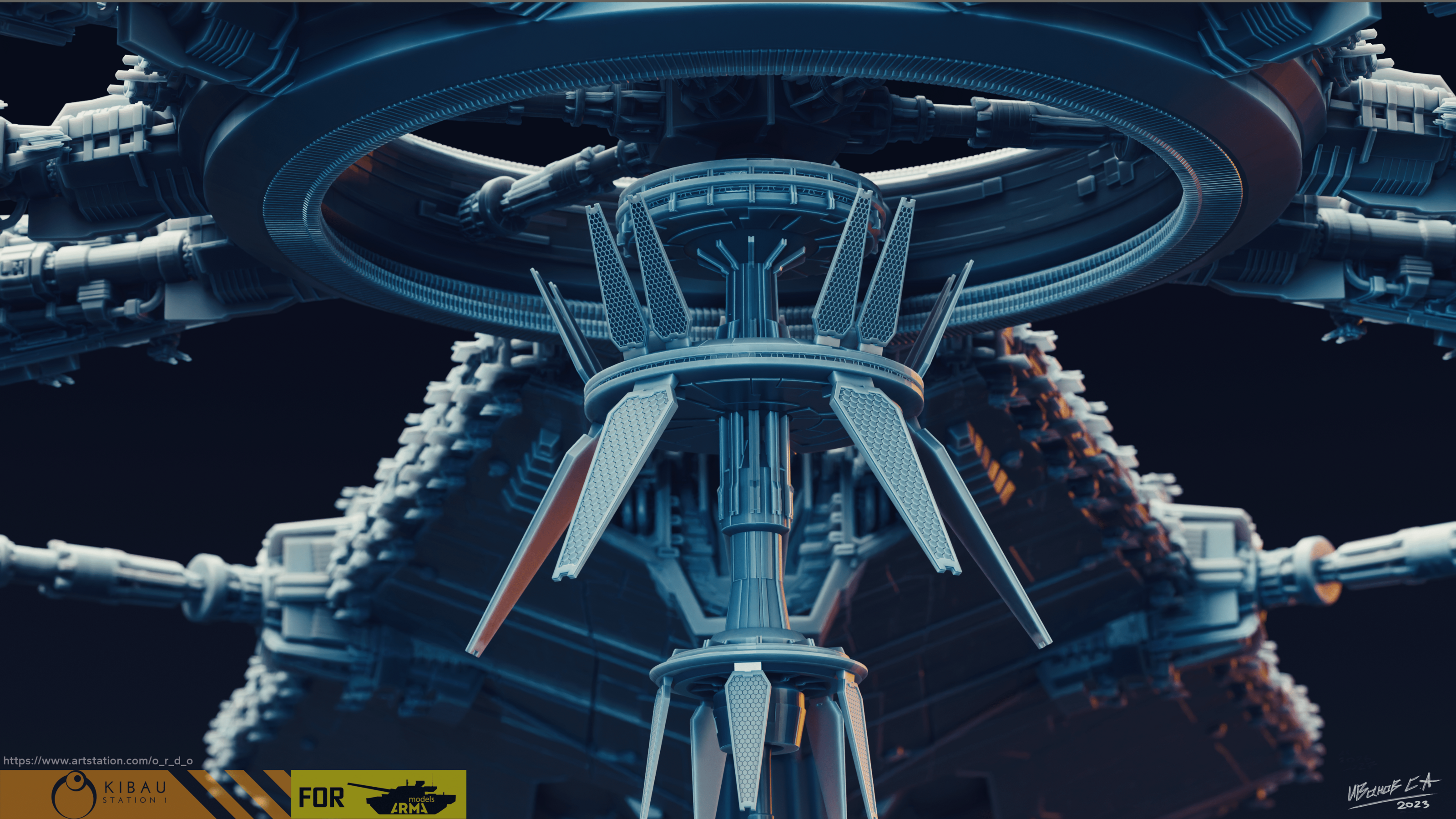 Narn`s orbital base "Quadrant 37" (1\4000 3d printable — Изображение №8 — Иллюстрация, 3D на Dprofile