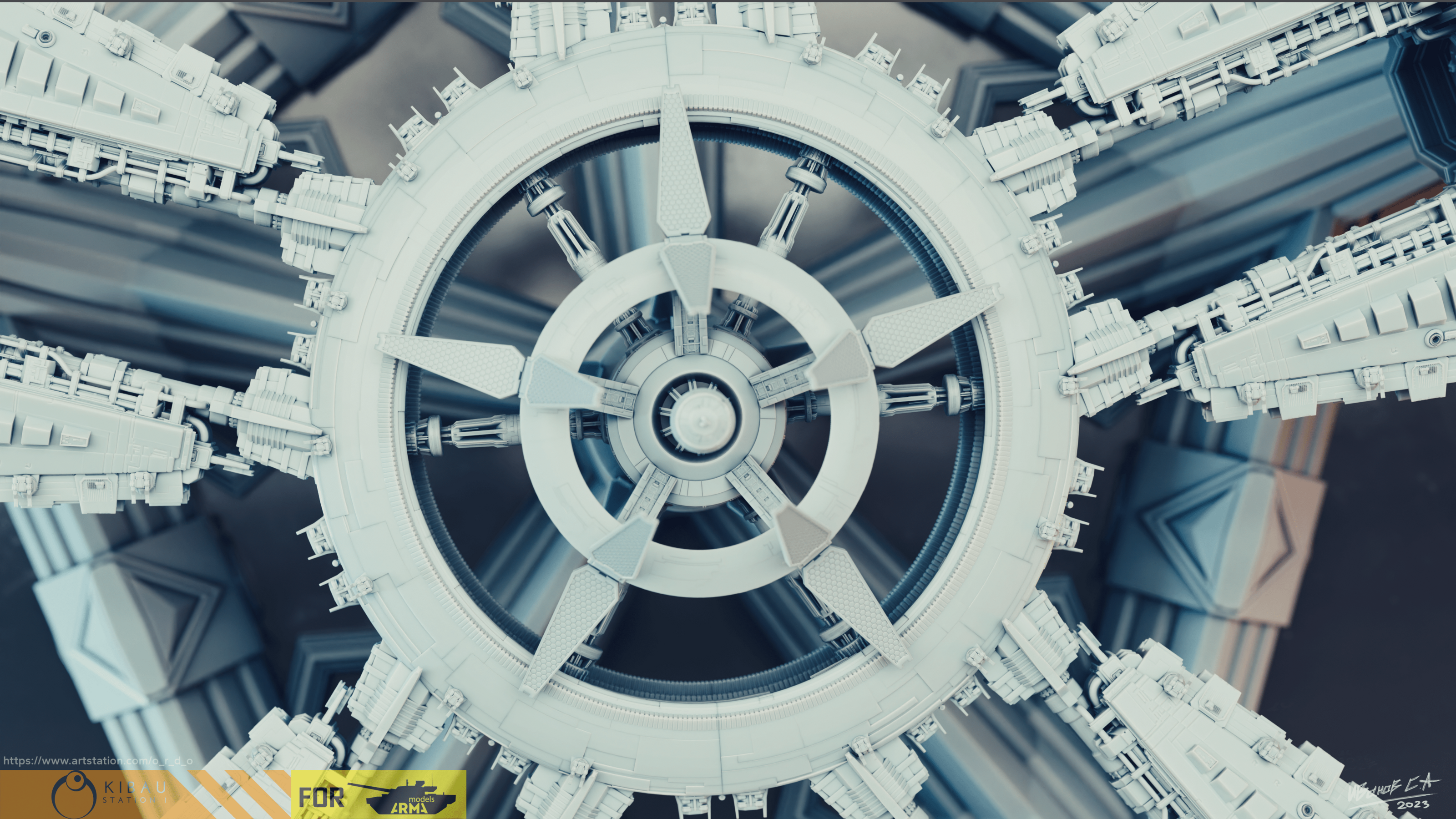 Narn`s orbital base "Quadrant 37" (1\4000 3d printable — Изображение №5 — Иллюстрация, 3D на Dprofile