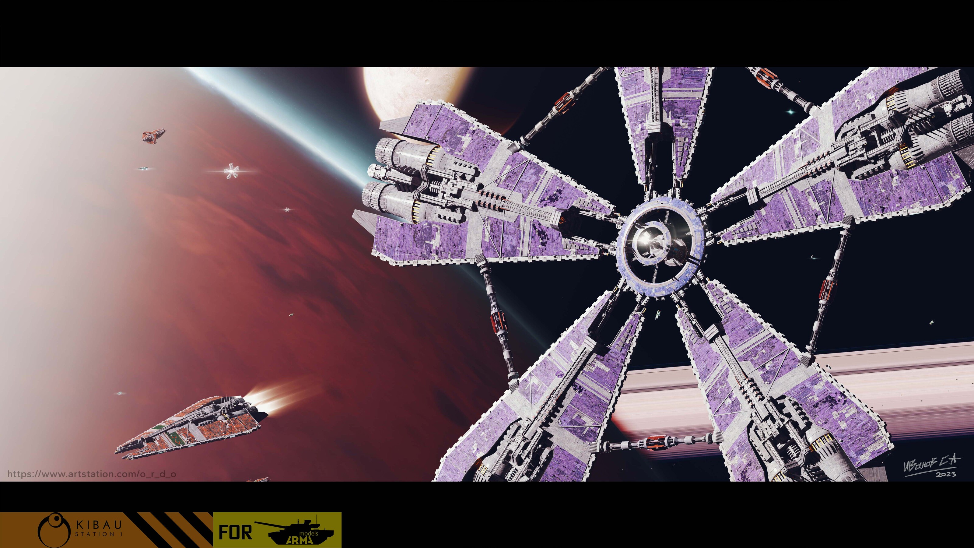 Narn`s orbital base "Quadrant 37" (1\4000 3d printable — Изображение №1 — Иллюстрация, 3D на Dprofile