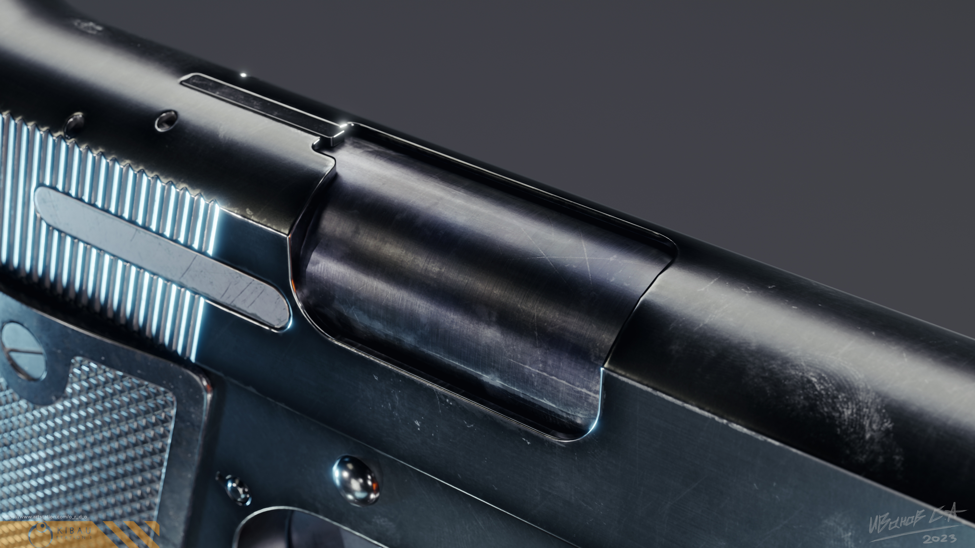 French Pistol MLE 1935S — Изображение №20 — Иллюстрация, 3D на Dprofile