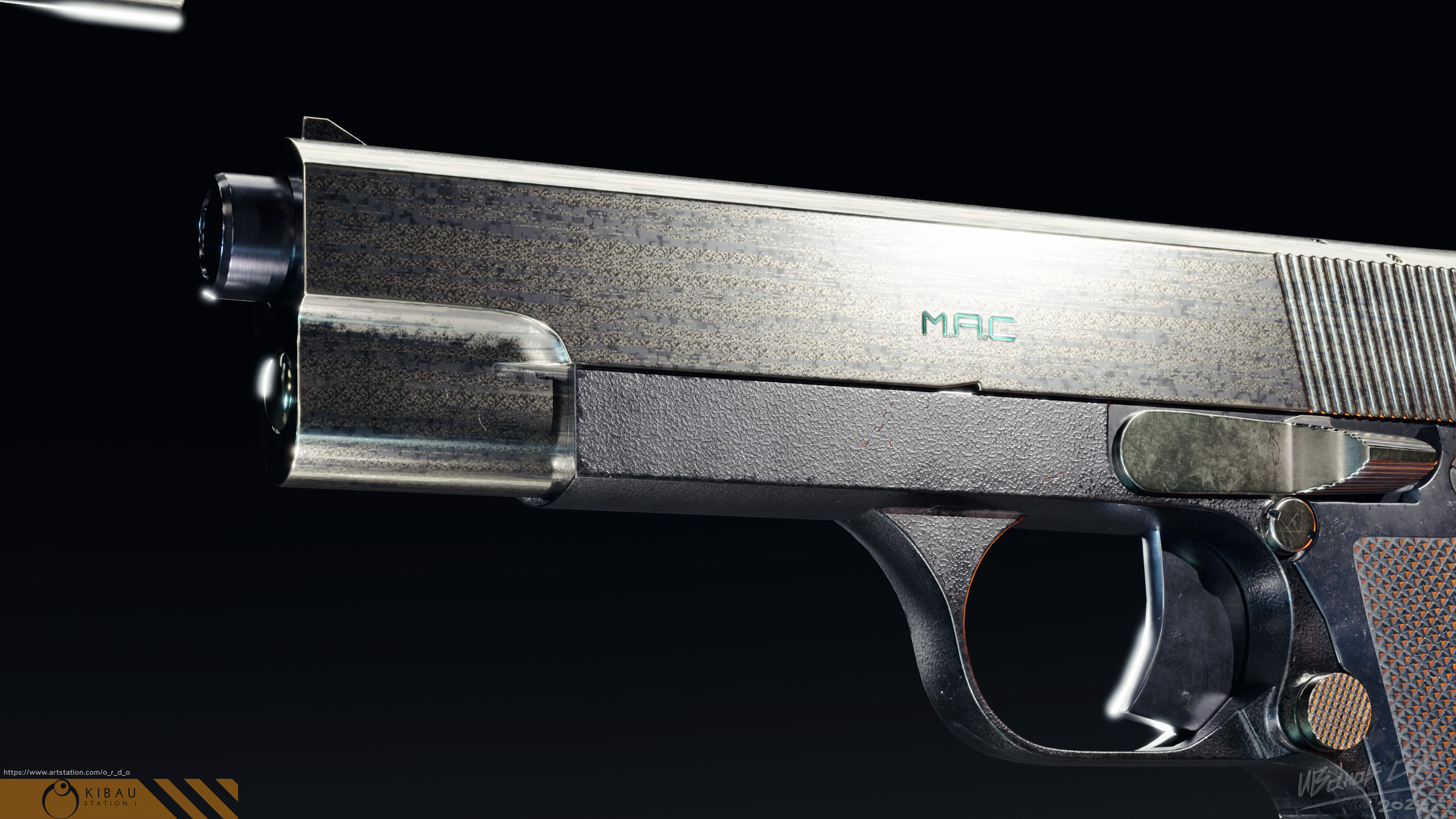 French Pistol MLE 1935S — Изображение №26 — Иллюстрация, 3D на Dprofile