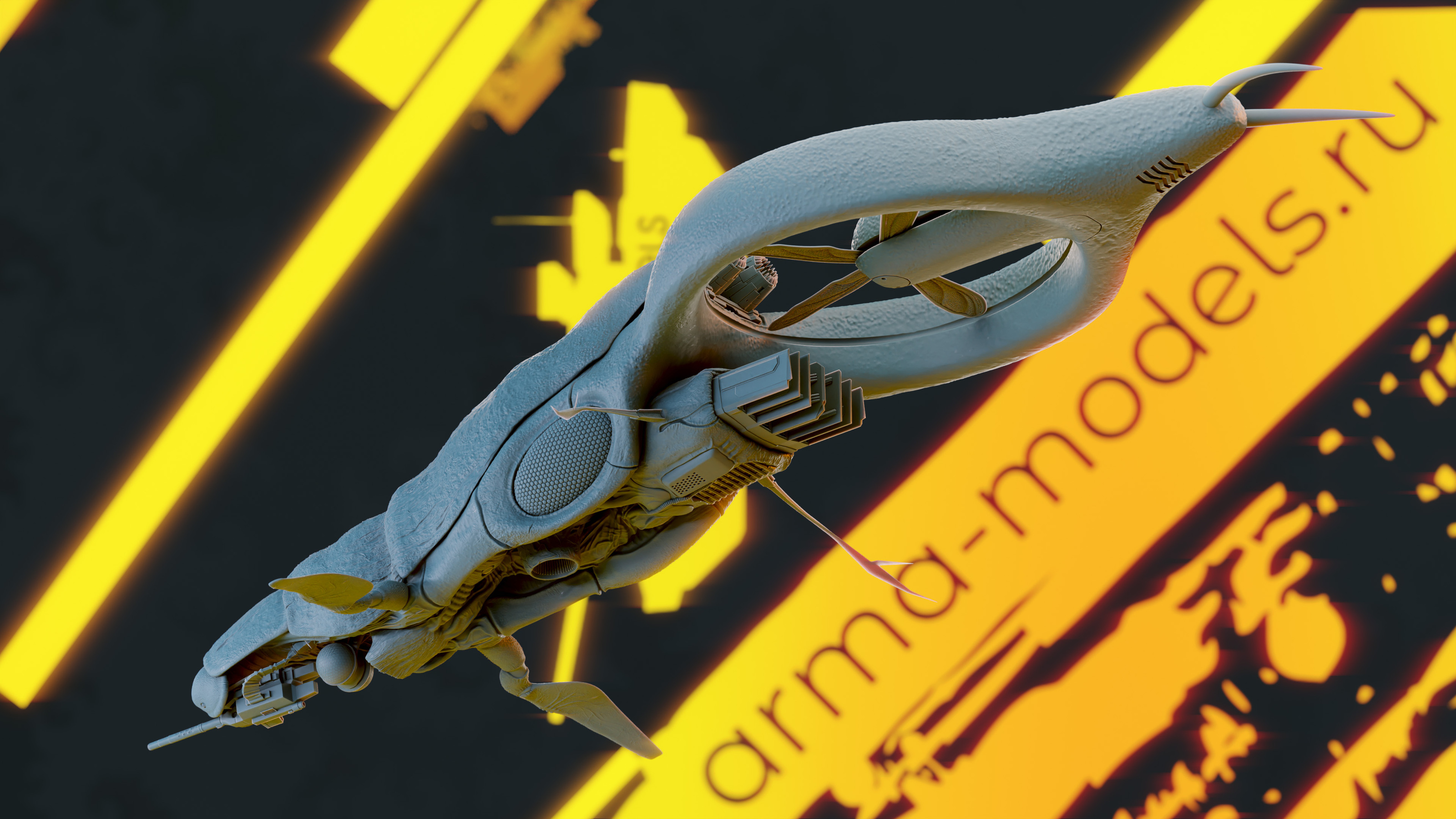 HλLF-LIFE2 - Combine`s gunship (1\35 3d printable scale mod… — Изображение №9 — Иллюстрация, 3D на Dprofile