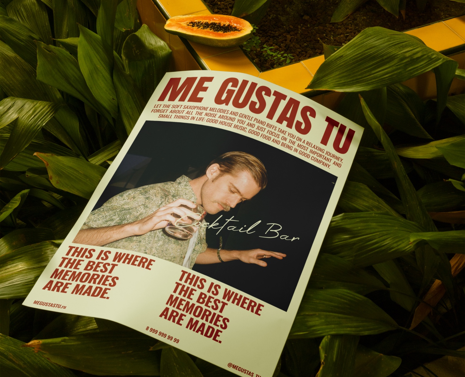 ME GUSTAS TU / COCKTAIL BAR — Брендинг, Графика на Dprofile