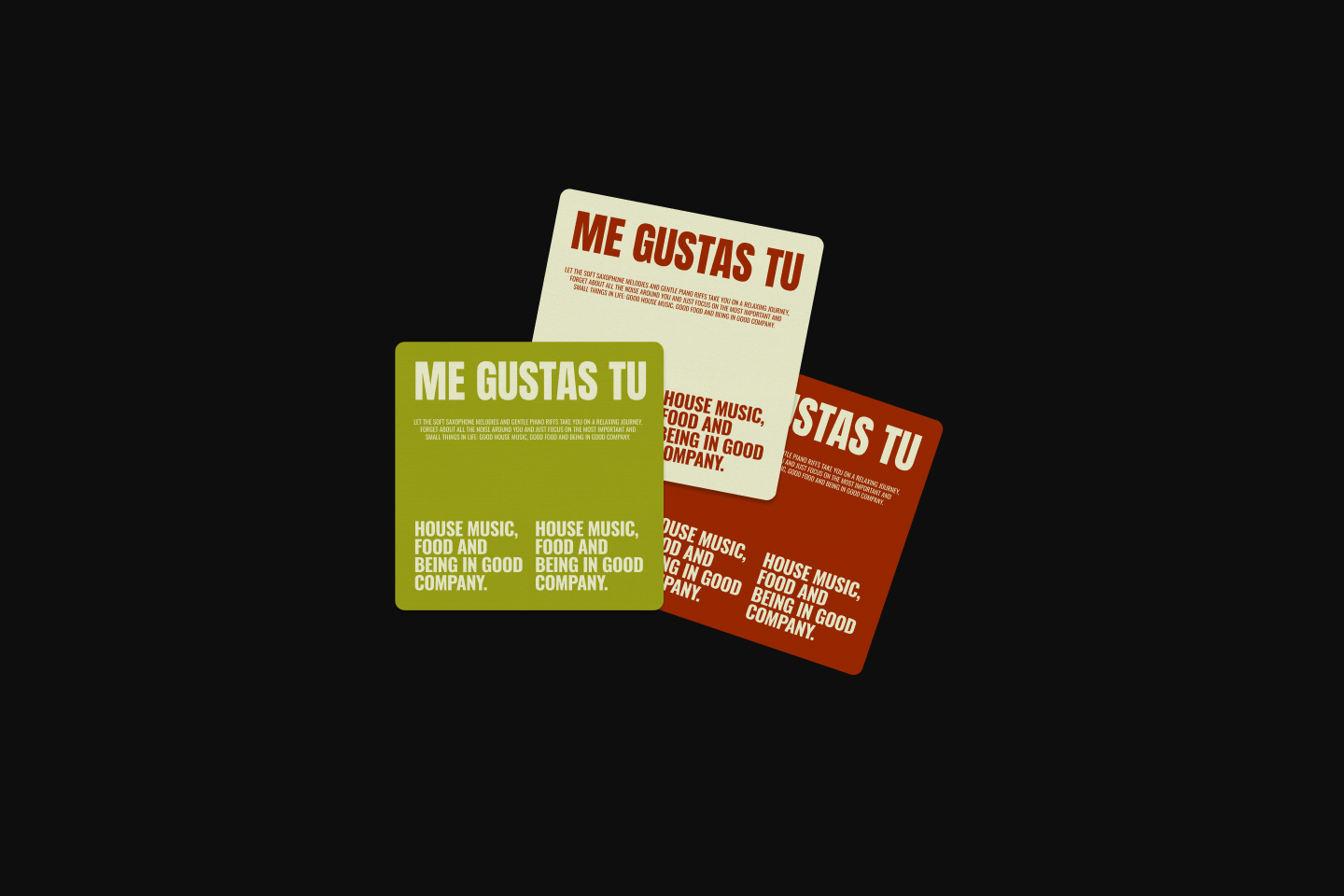 ME GUSTAS TU / COCKTAIL BAR — Изображение №16 — Брендинг, Графика на Dprofile