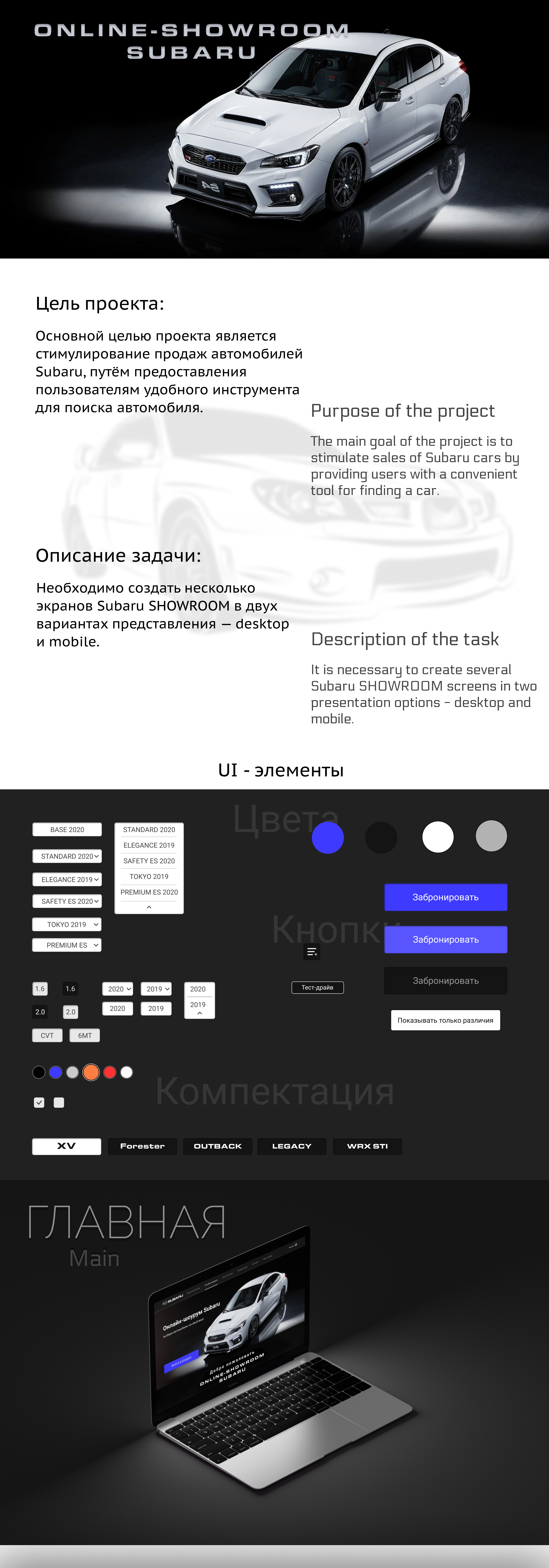 Online-showroom SUBARU — Изображение №1 — Интерфейсы, Маркетинг на Dprofile