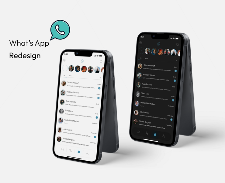 What's App Redesign — Интерфейсы, Брендинг на Dprofile