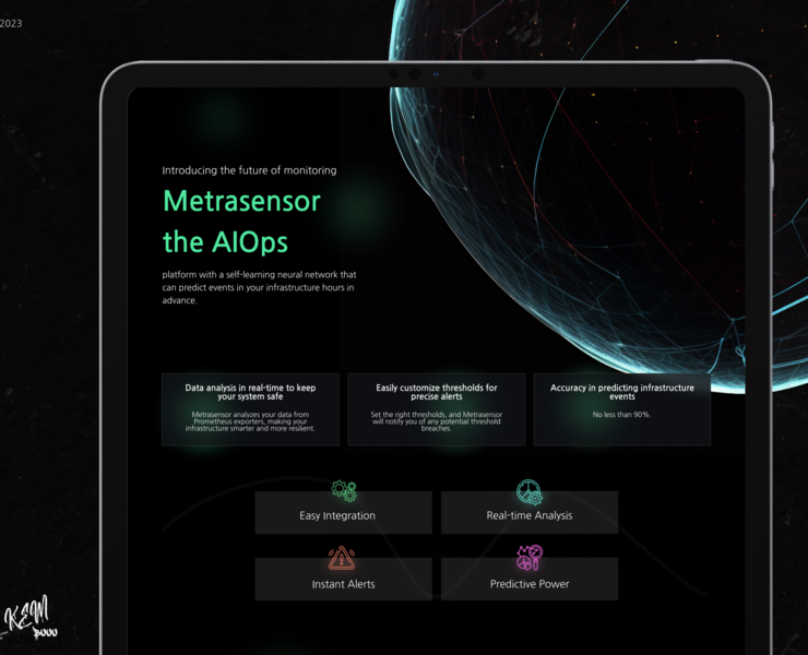 Metrasensor the AIOps — Интерфейсы, Брендинг на Dprofile