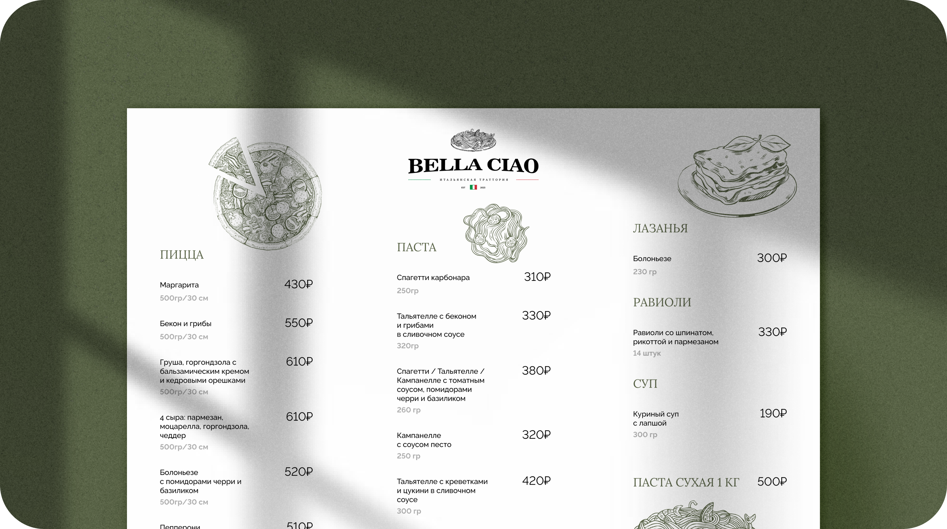 Итальянская траттория Bella Ciao — Изображение №8 — Брендинг на Dprofile