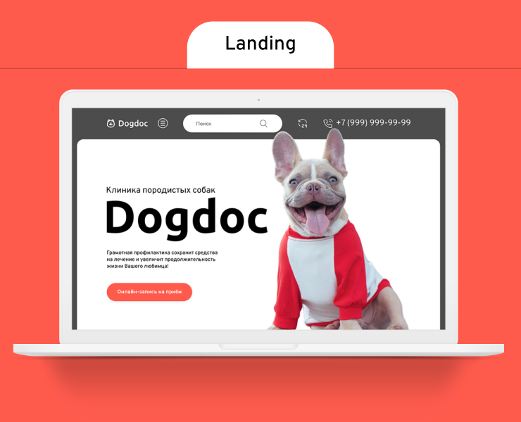 Landing. Veterinary clinic. — Интерфейсы, Маркетинг на Dprofile
