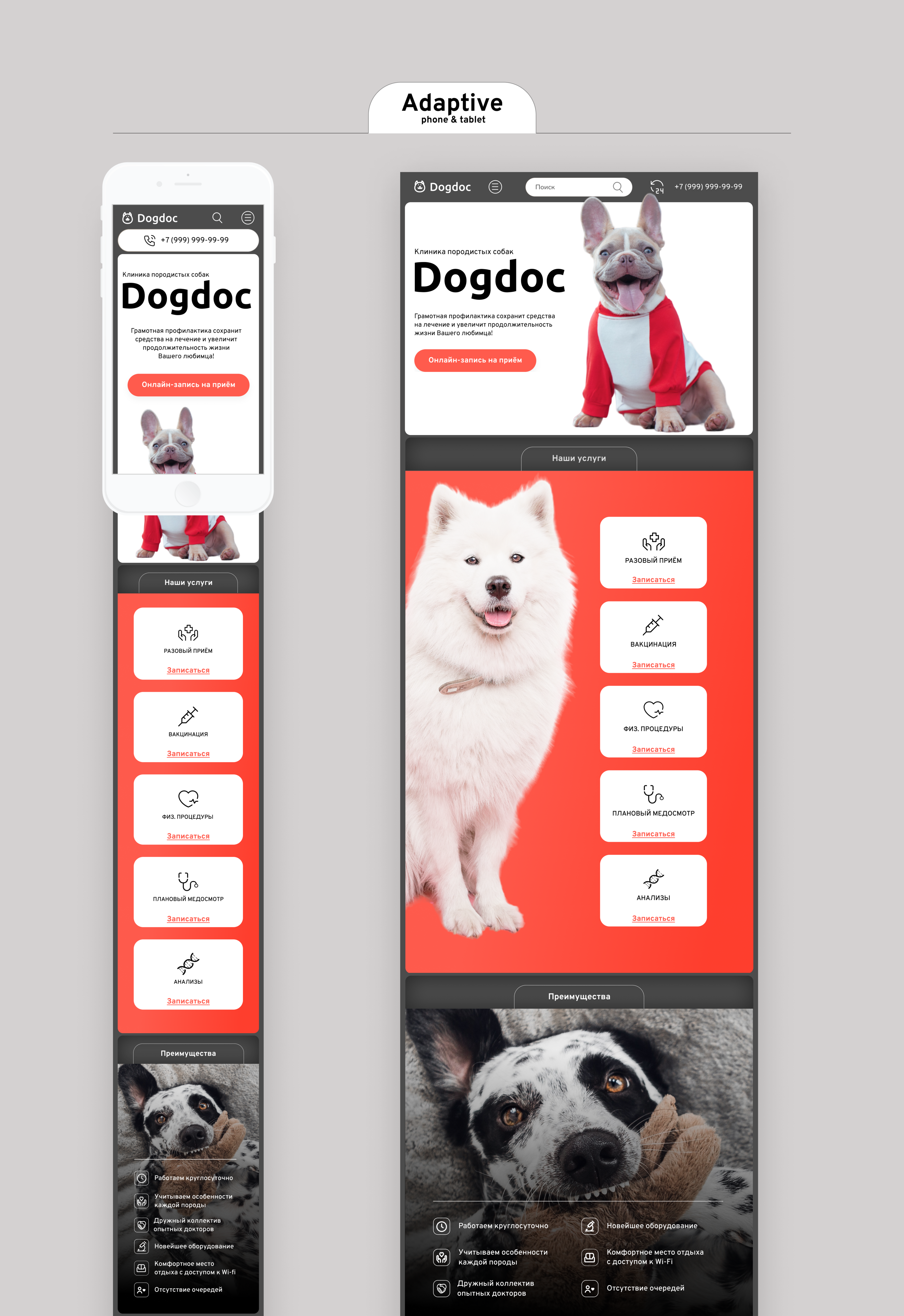 Landing. Veterinary clinic. — Изображение №13 — Интерфейсы, Маркетинг на Dprofile