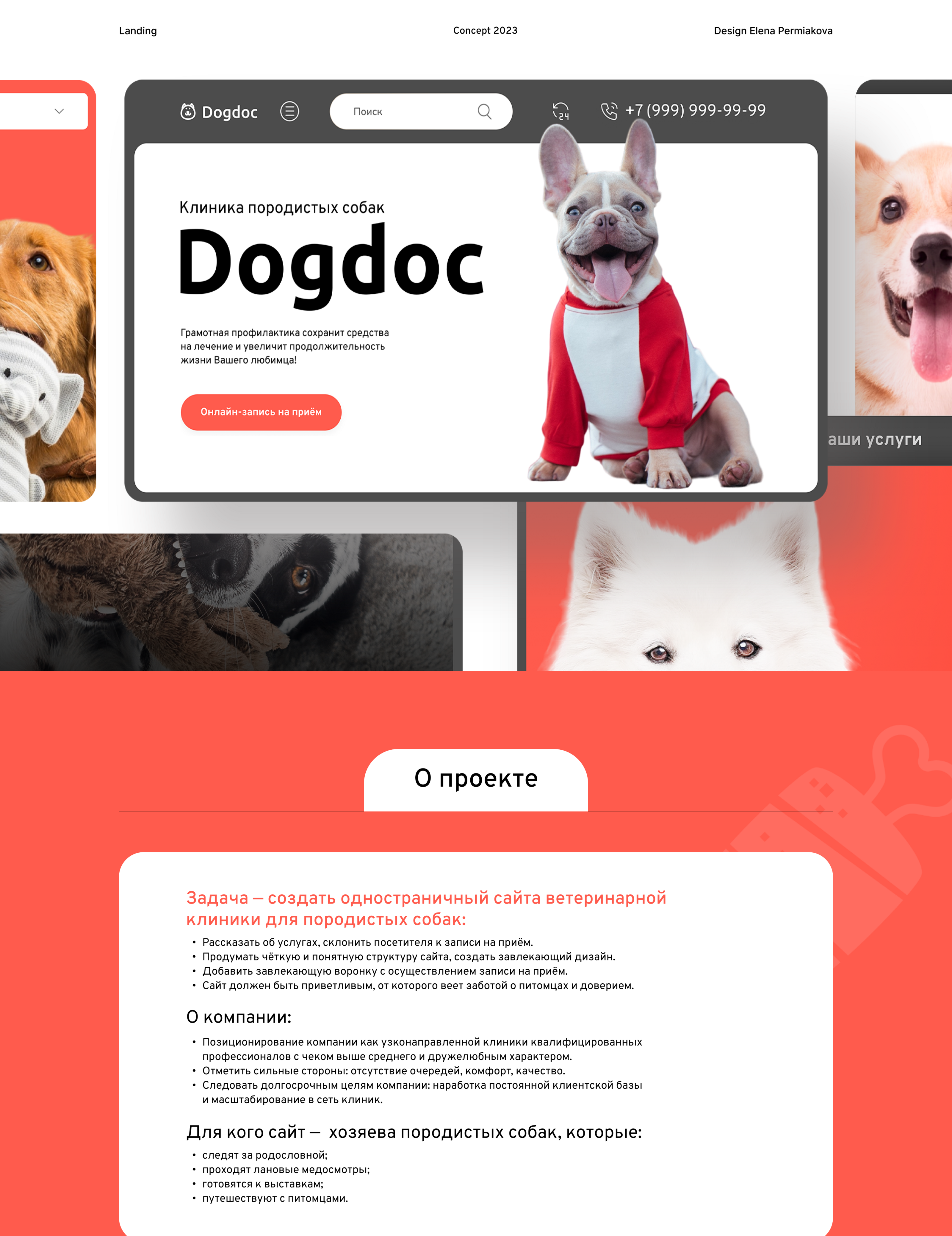 Landing. Veterinary clinic. — Изображение №1 — Интерфейсы, Маркетинг на Dprofile