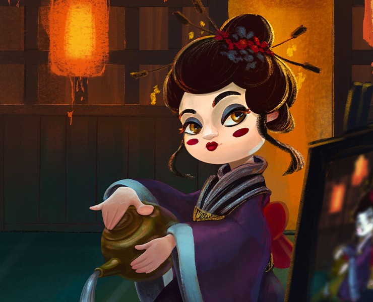 Гейша — Иллюстрация на Dprofile