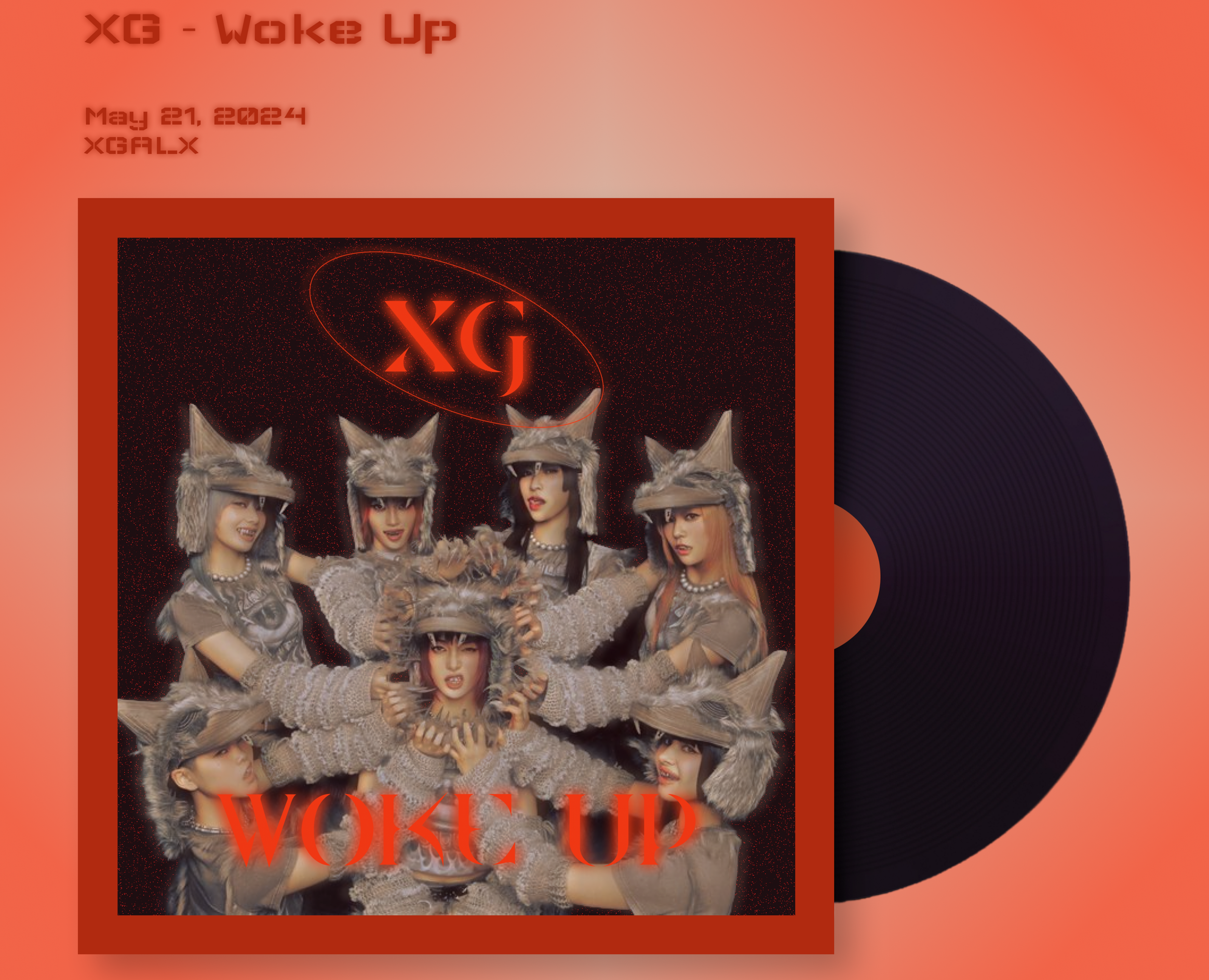 XG Woke Up - Vinyl record cover — Графика на Dprofile