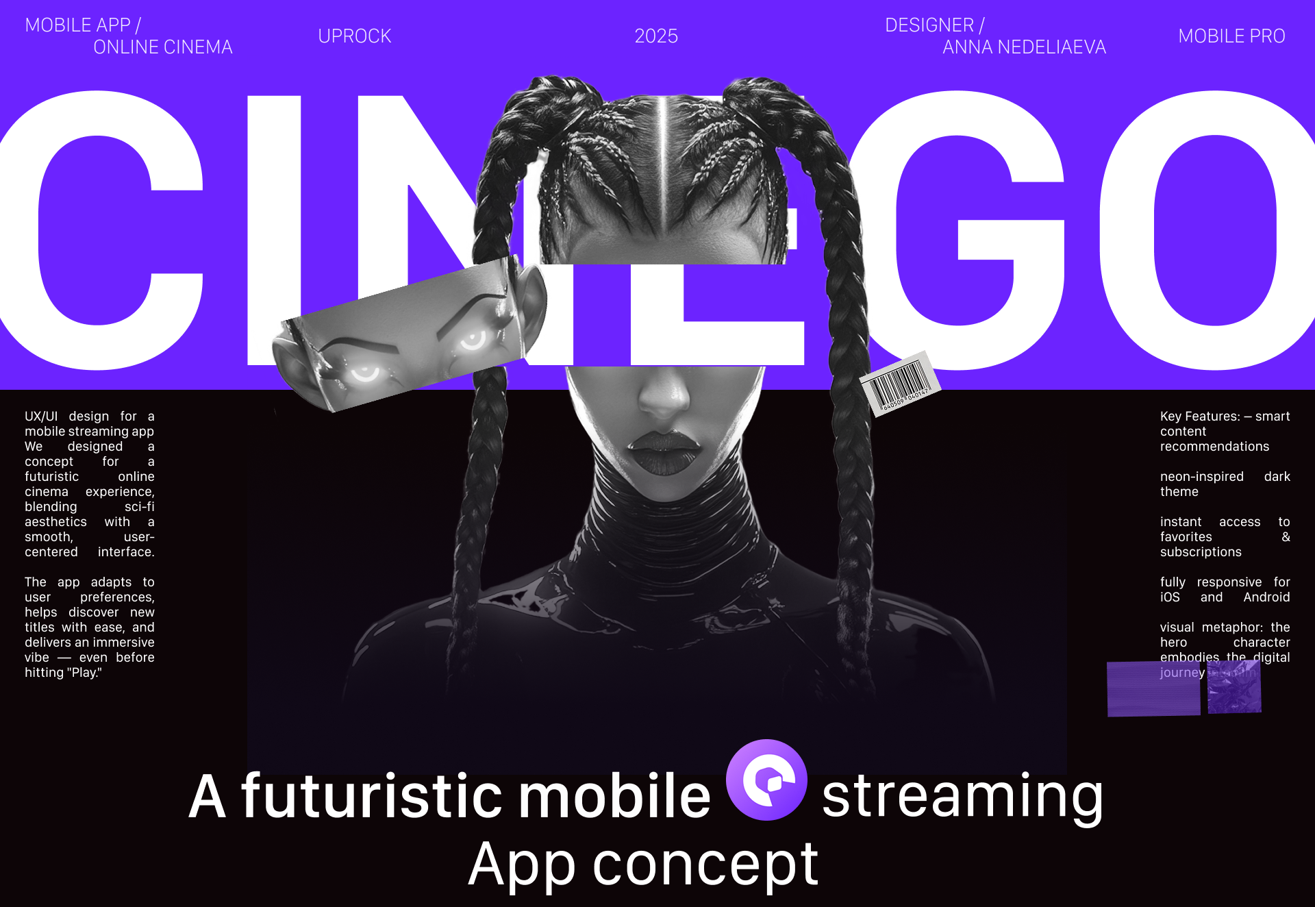 Mobile App "CineGo" UX | UI — Изображение №1 — Интерфейсы на Dprofile