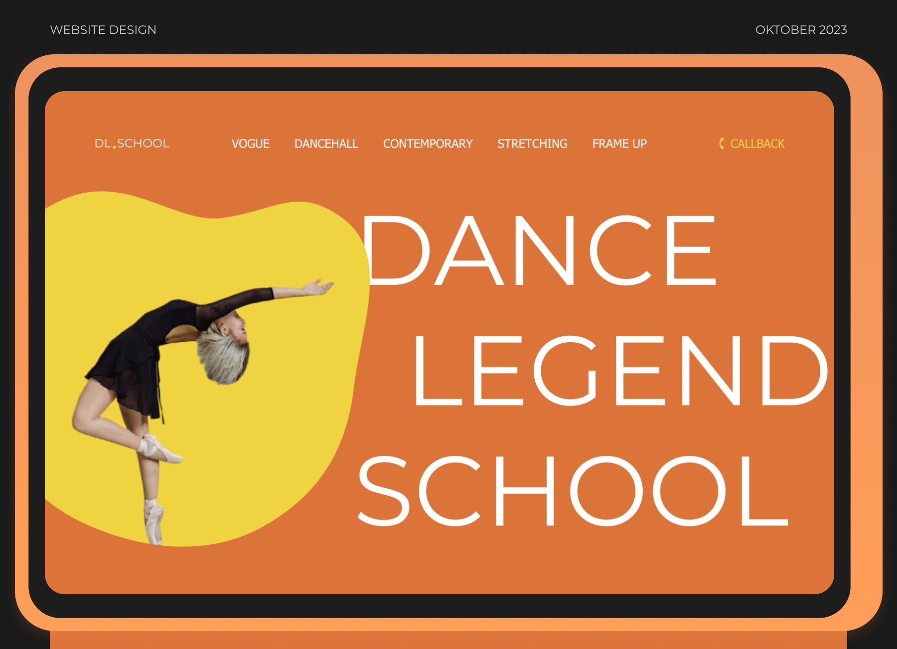 Лендинг танцевальной студии DL.SCHOOL — Изображение №1 — Интерфейсы на Dprofile