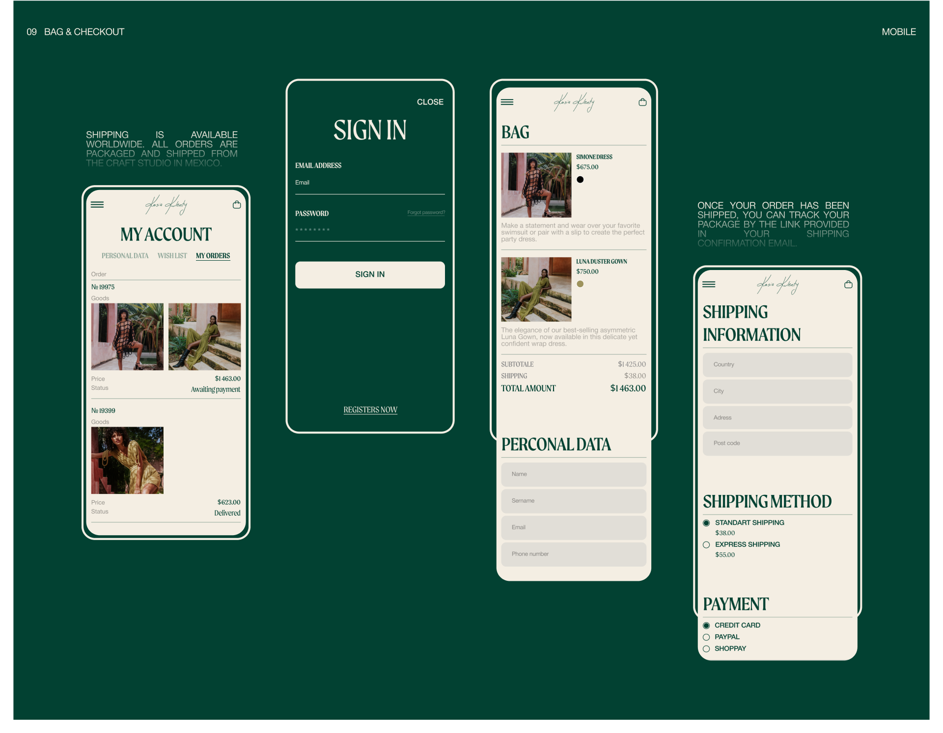 KASIA KULENTY | E-commerce redesign — Изображение №10 — Интерфейсы, Брендинг на Dprofile