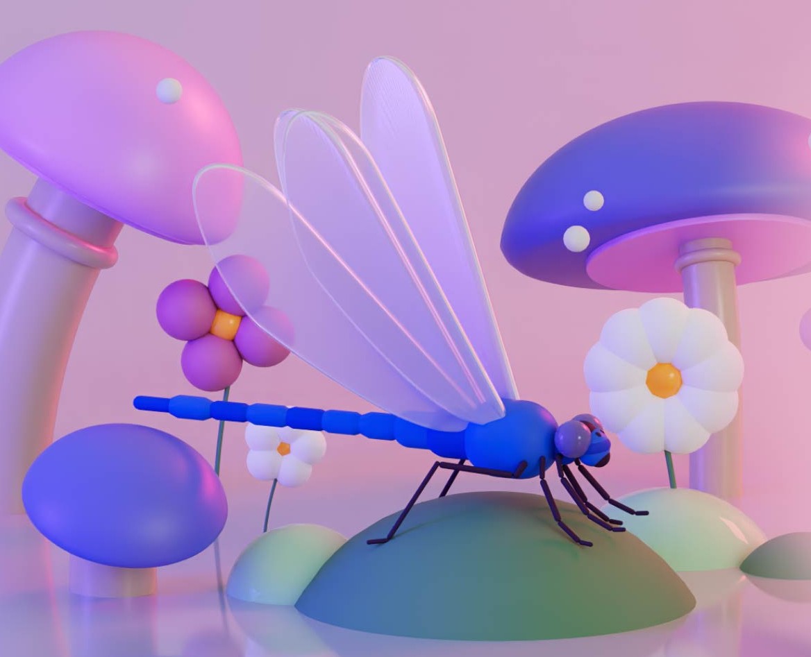 3D animation | dragonfly — 3D, Анимация на Dprofile