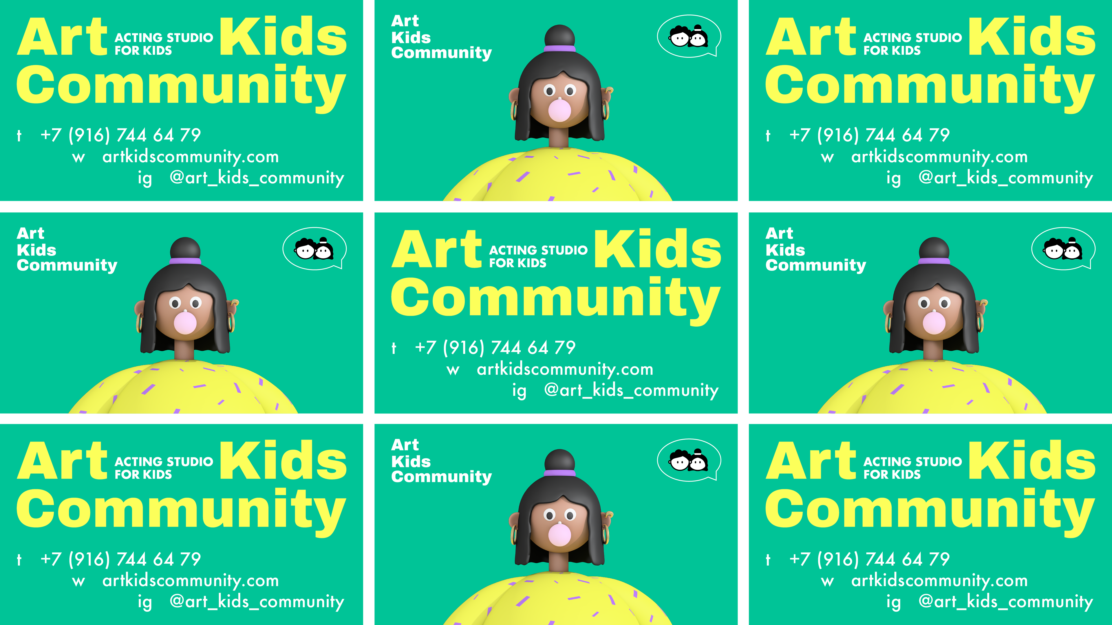 Art Kids Community — Фирменный стиль и дизайн сайт — Изображение №8 — Брендинг, 3D на Dprofile