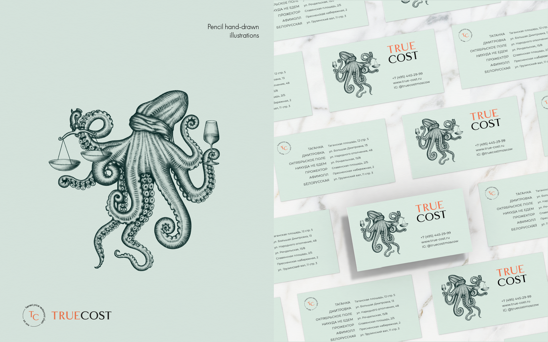 TrueCost ― Restaurant brand identity — Изображение №6 — Брендинг, Иллюстрация на Dprofile