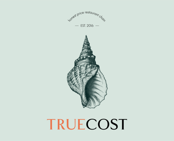 TrueCost ― Restaurant brand identity — Брендинг, Иллюстрация на Dprofile