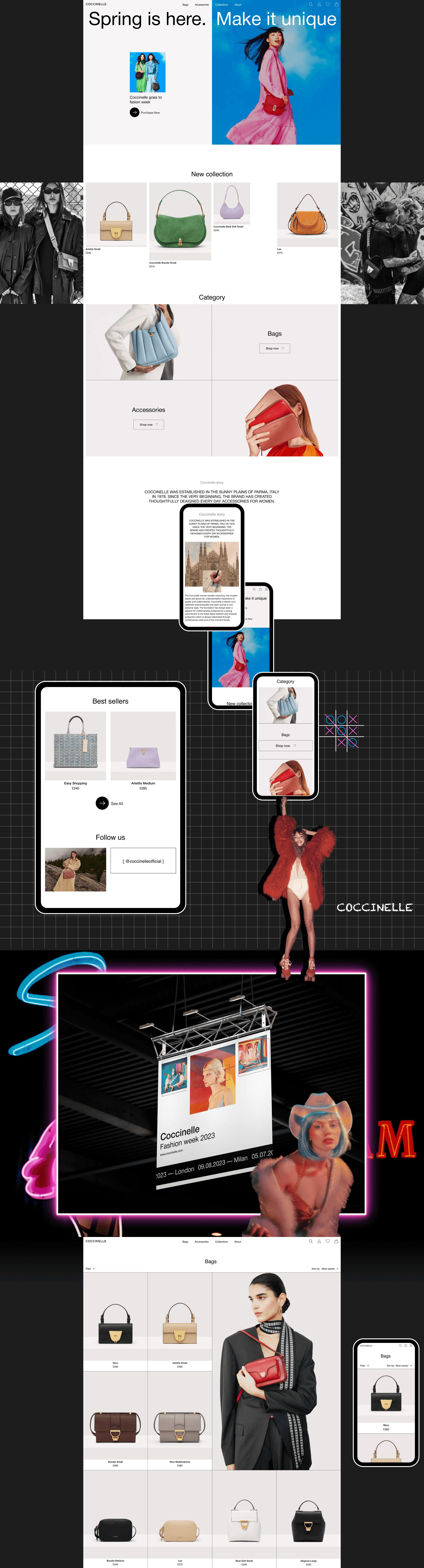 Coccinelle | E-commerce — Изображение №2 — Интерфейсы на Dprofile
