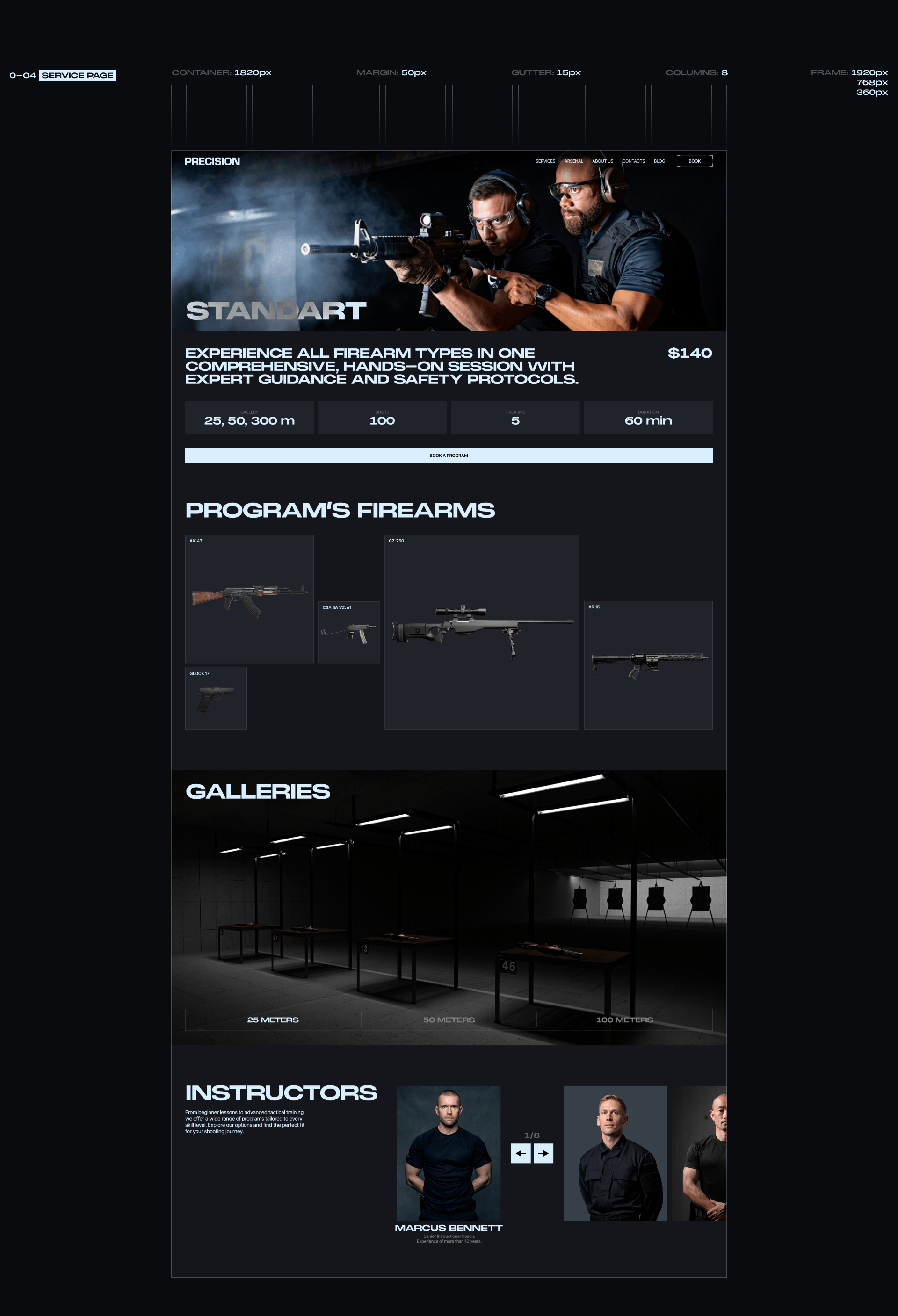 PRECISION [Corporate Website] — Изображение №7 — Интерфейсы на Dprofile