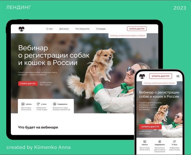 Лендинг для вебинара — Интерфейсы, Маркетинг на Dprofile