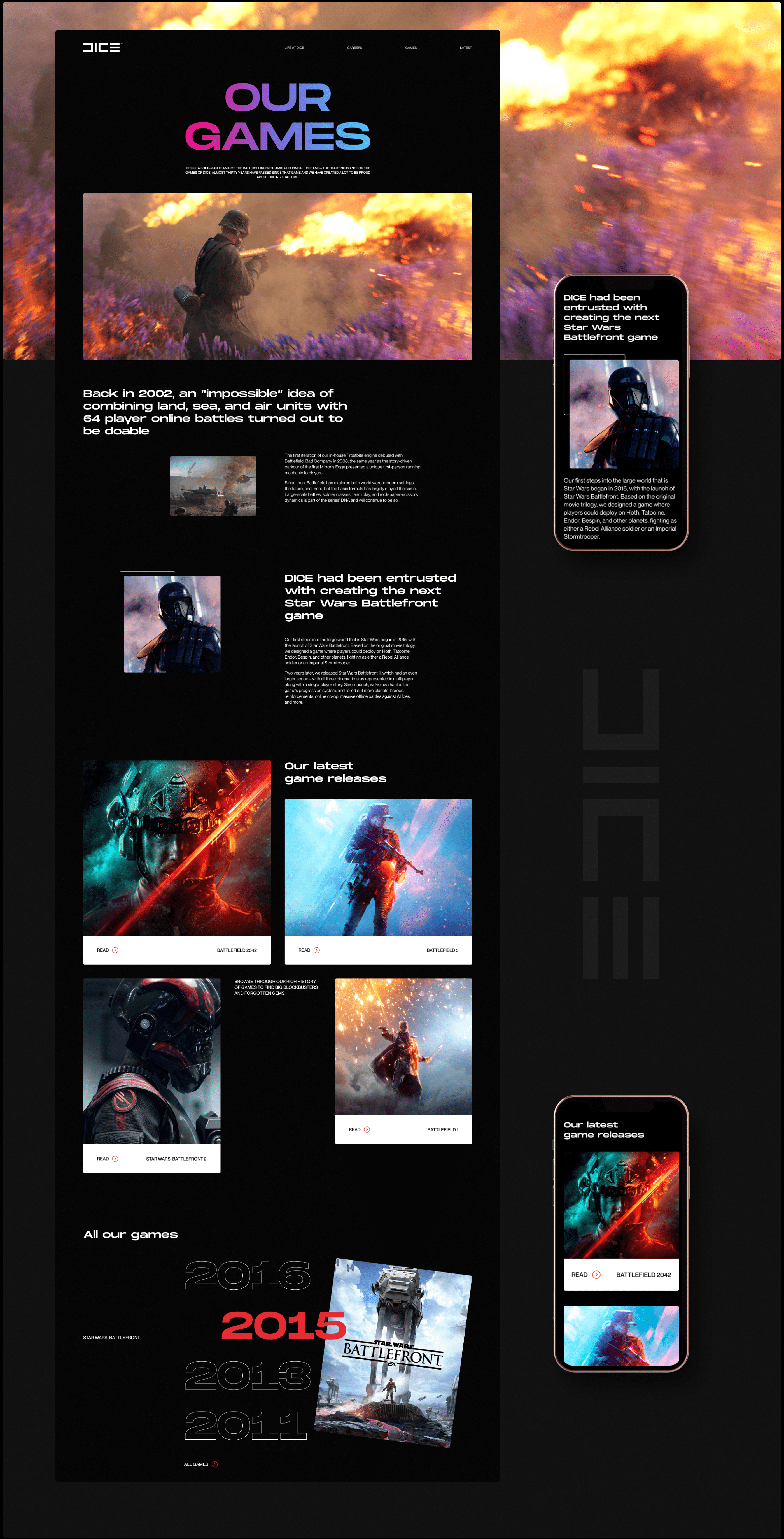 DICE | Corporare website redesign — Изображение №4 — Интерфейсы на Dprofile