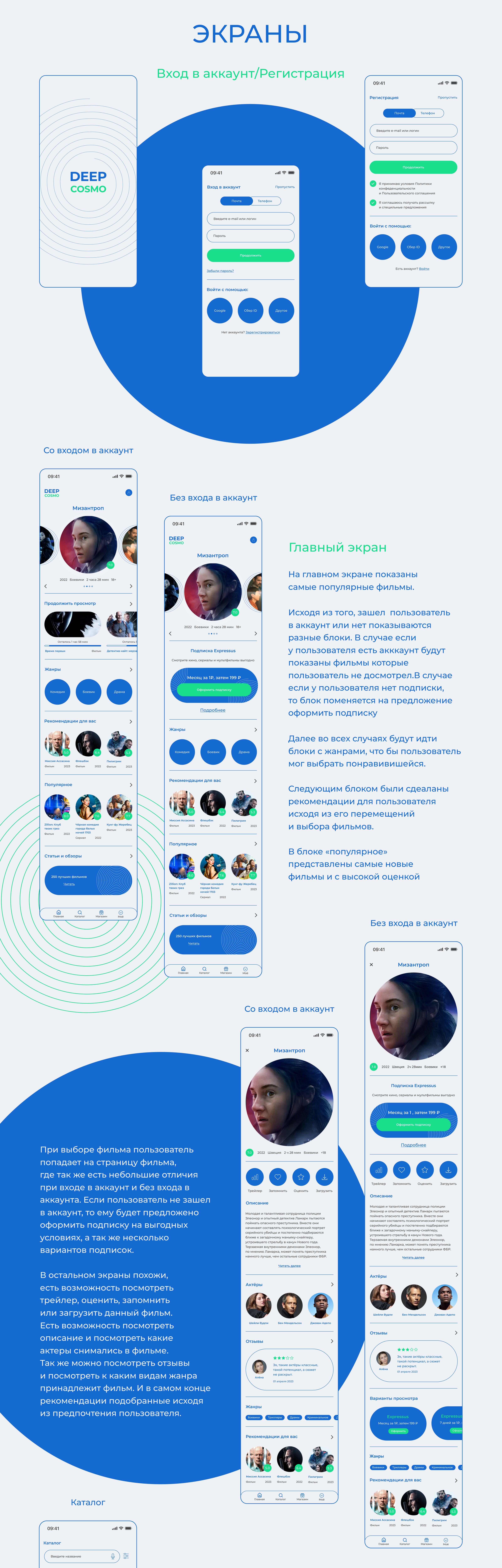 Онлайн-кинотеатр «Deep cosmo» — Изображение №4 — Маркетинг, Интерфейсы на Dprofile