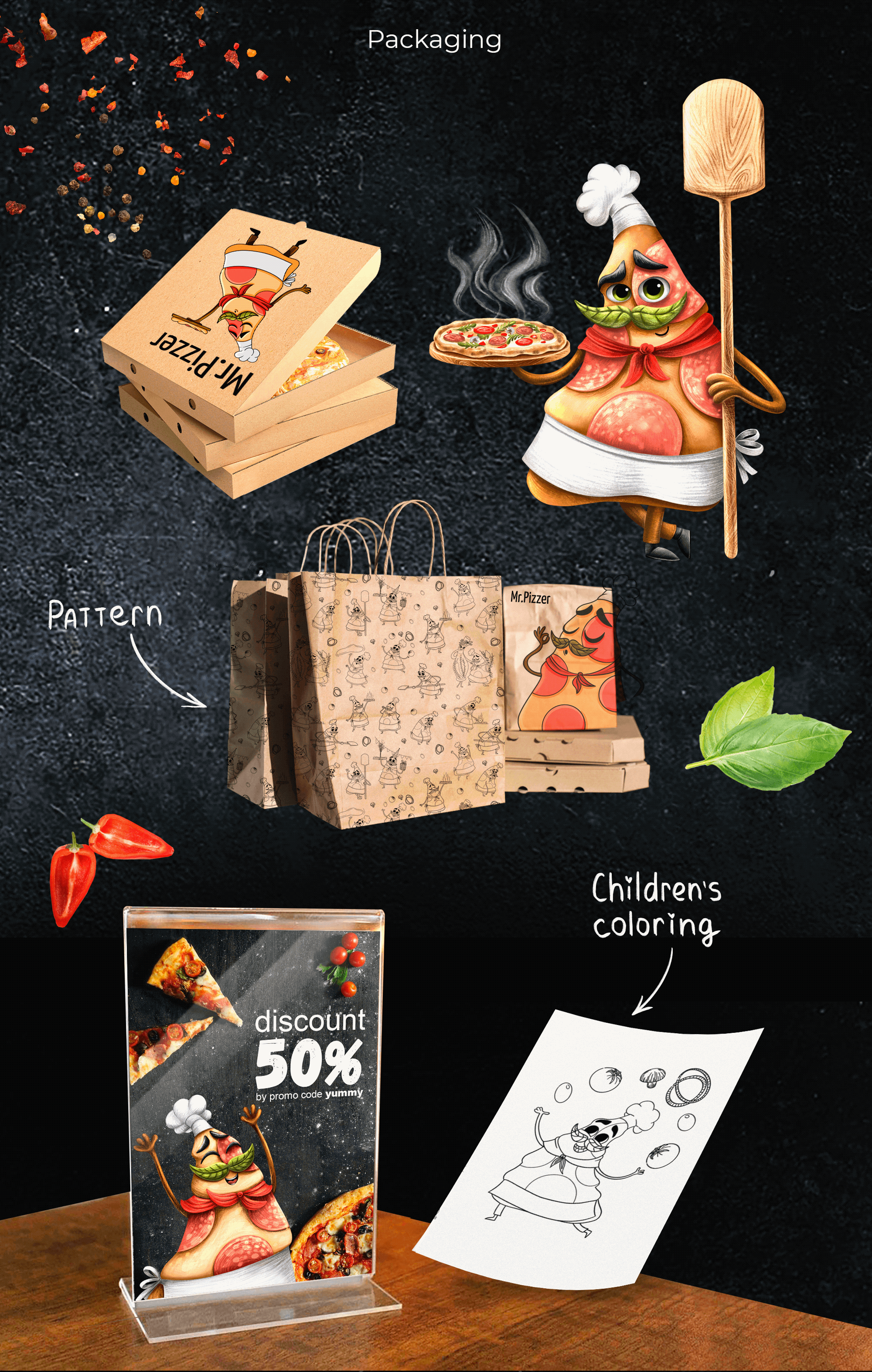 Mr. Pizzer character design — Изображение №6 — Брендинг, Иллюстрация на Dprofile