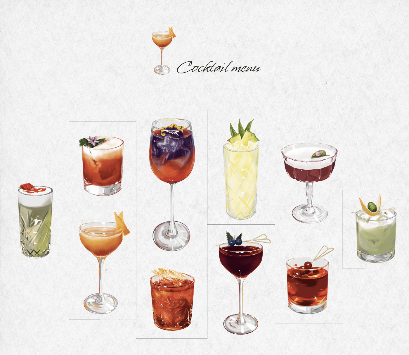Коктейльное меню — Изображение №1 — Иллюстрация, Графика на Dprofile